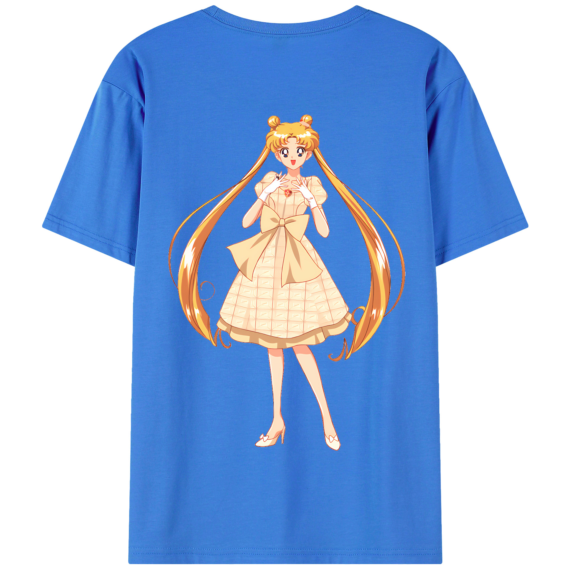 （画像用） 美少女戦士セーラームーン 愛野 美奈子 あいの みなこ Sailor Moon Aino Minako 綿100％半袖Tシャツ（背面プリント）