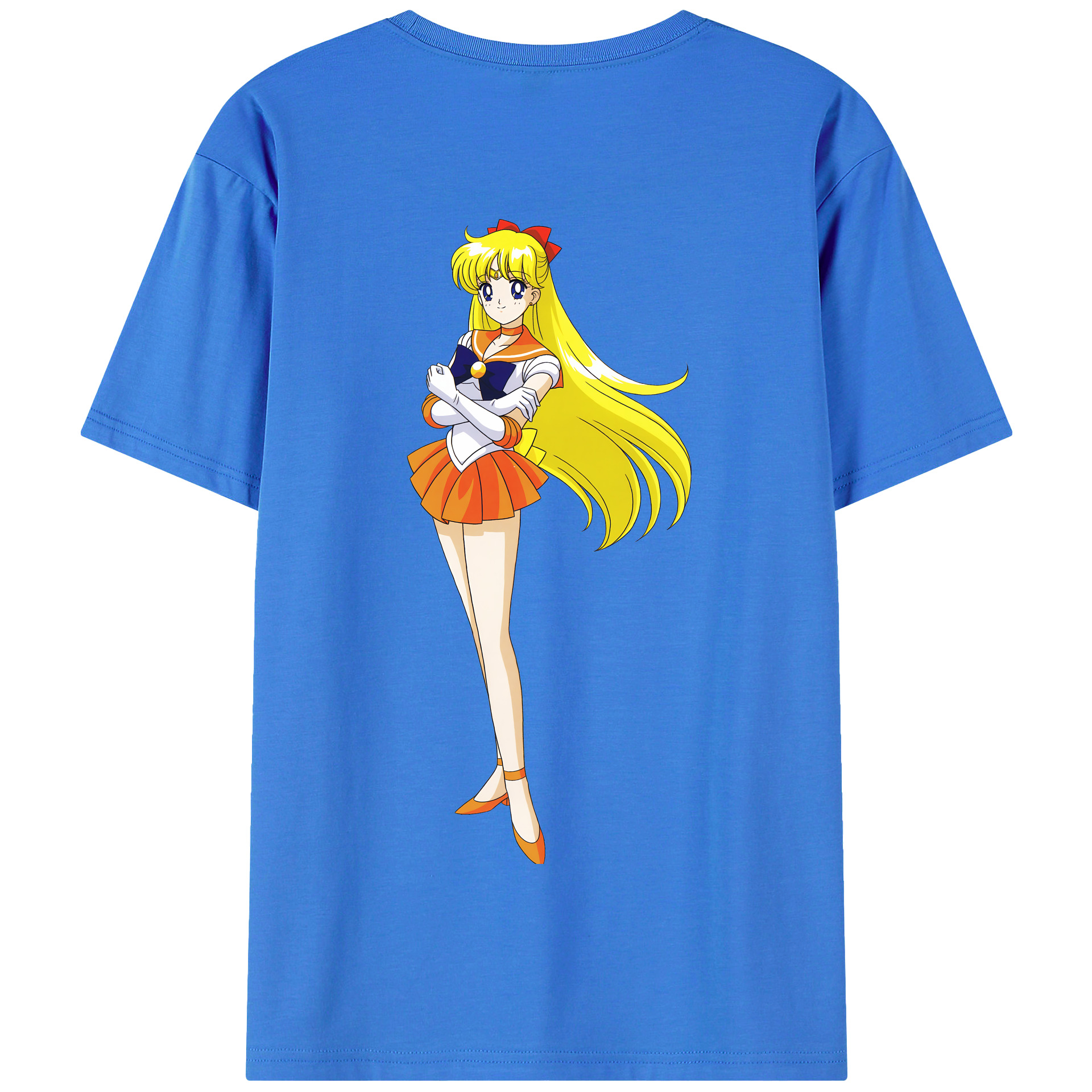 （画像用） 美少女戦士セーラームーン 愛野 美奈子 あいの みなこ Sailor Moon Aino Minako 綿100％半袖Tシャツ（背面プリント）