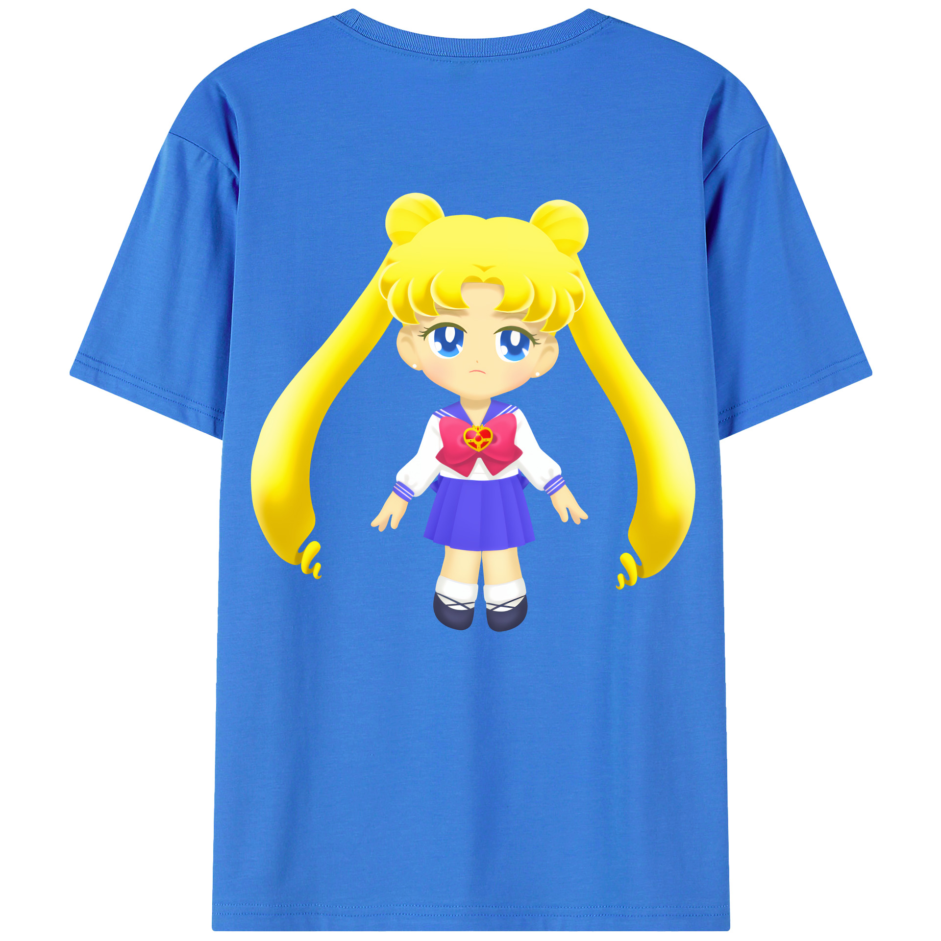 （画像用） 美少女戦士セーラームーン 愛野 美奈子 あいの みなこ Sailor Moon Aino Minako 綿100％半袖Tシャツ（背面プリント）
