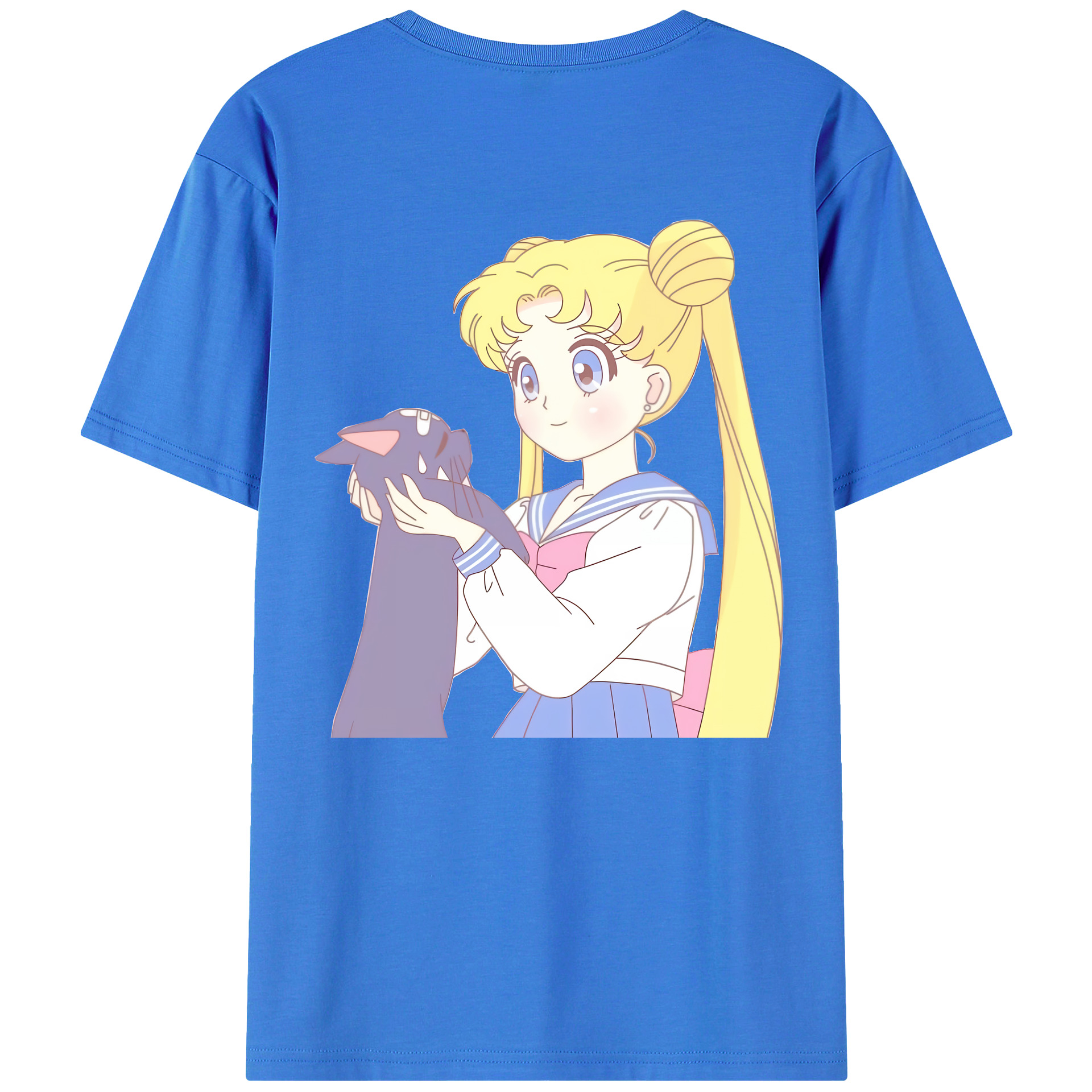 （画像用） 美少女戦士セーラームーン 愛野 美奈子 あいの みなこ Sailor Moon Aino Minako 綿100％半袖Tシャツ（背面プリント）