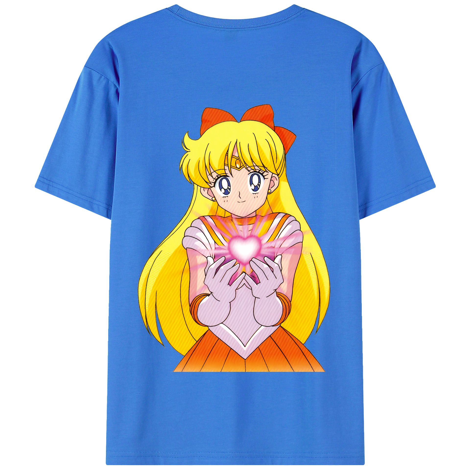 （画像用） 美少女戦士セーラームーン 愛野 美奈子 あいの みなこ Sailor Moon Aino Minako 綿100％半袖Tシャツ（背面プリント）
