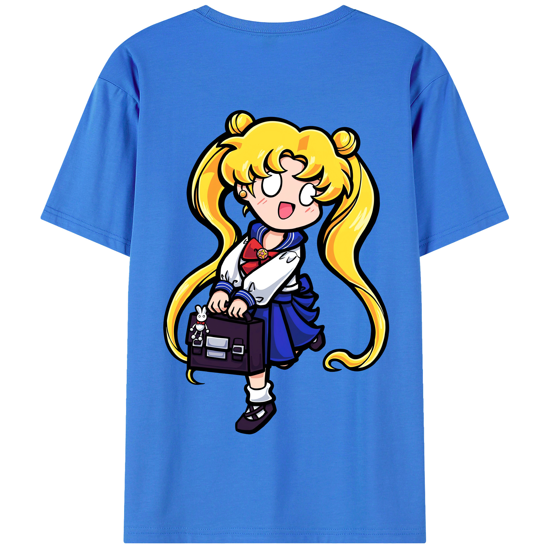 （画像用） 美少女戦士セーラームーン 愛野 美奈子 あいの みなこ Sailor Moon Aino Minako 綿100％半袖Tシャツ（背面プリント）