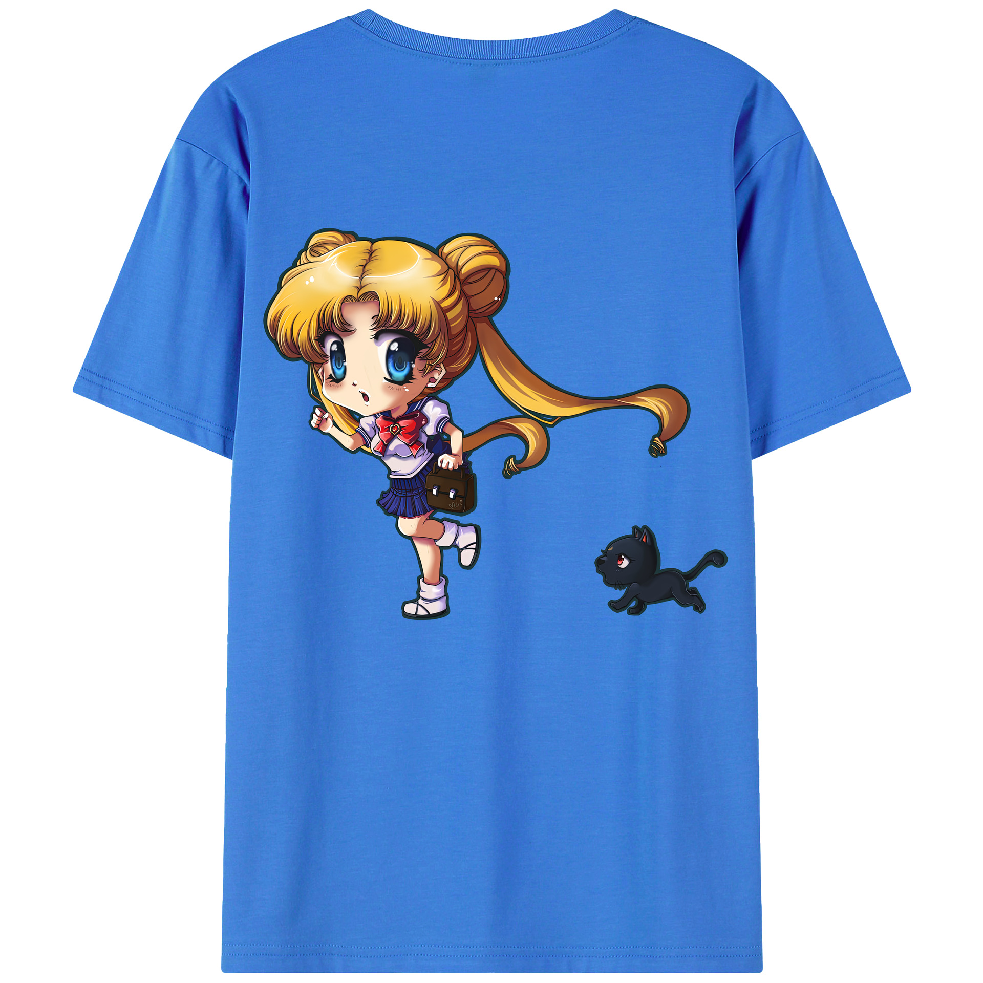 （画像用） 美少女戦士セーラームーン 愛野 美奈子 あいの みなこ Sailor Moon Aino Minako 綿100％半袖Tシャツ（背面プリント）