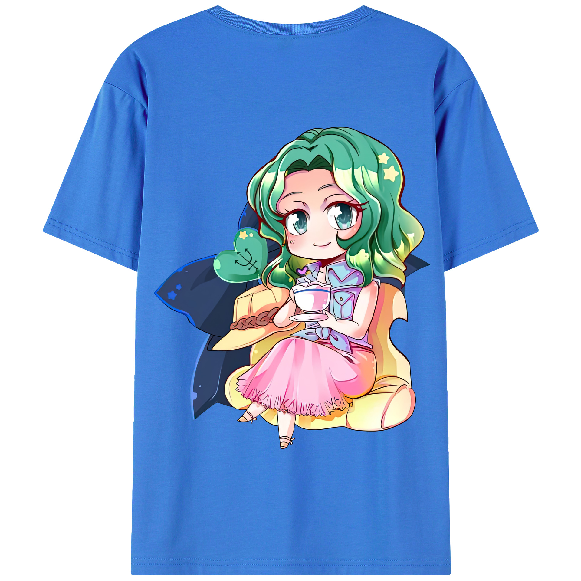 （画像用） 美少女戦士セーラームーン 海王 みちる（かいおう みちる） Sailor Moon Kaiou Michiru 綿100％半袖Tシャツ（背面プリント）
