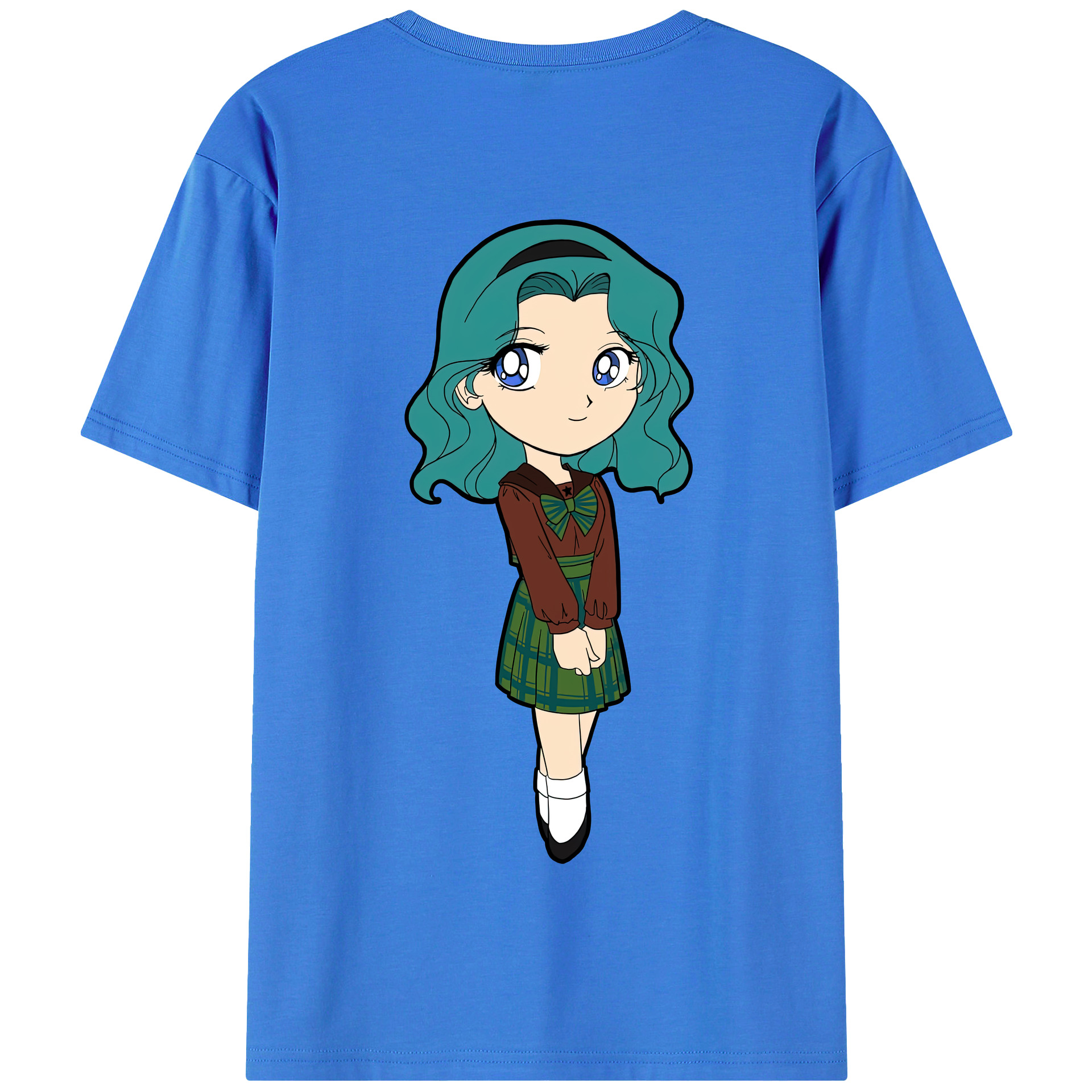 （画像用） 美少女戦士セーラームーン 海王 みちる（かいおう みちる） Sailor Moon Kaiou Michiru 綿100％半袖Tシャツ（背面プリント）