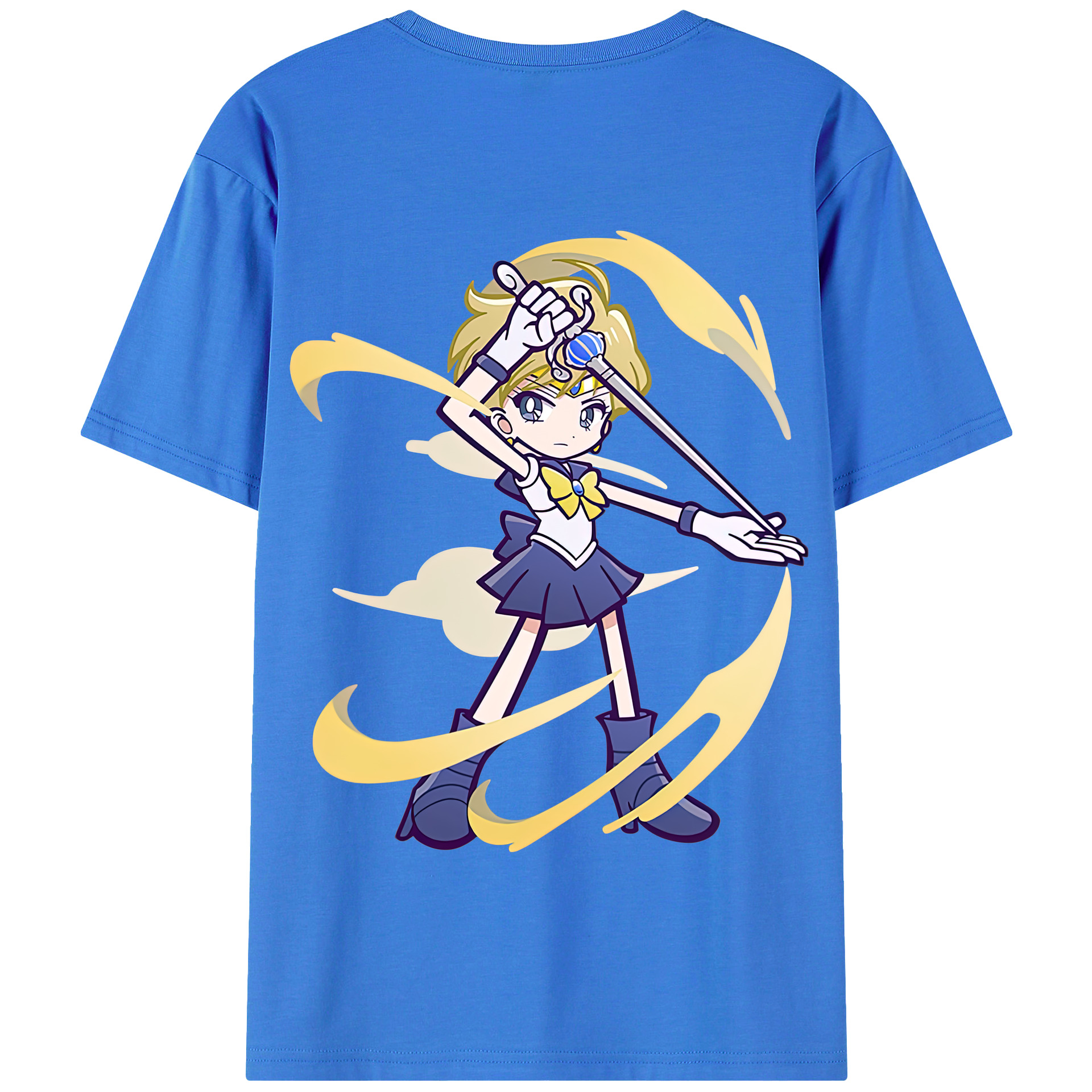 （画像用） 美少女戦士セーラームーン 天王はるか Sailor Moon Tenoh Haruka 綿100％半袖Tシャツ（背面プリント）