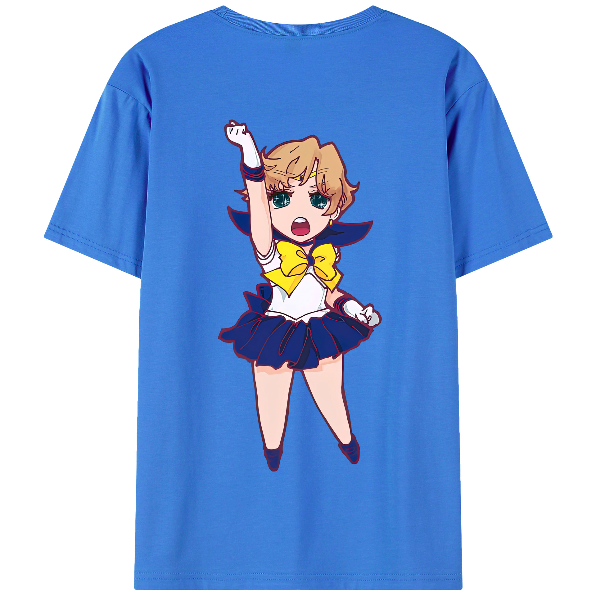 （画像用） 美少女戦士セーラームーン 天王はるか Sailor Moon Tenoh Haruka 綿100％半袖Tシャツ（背面プリント）