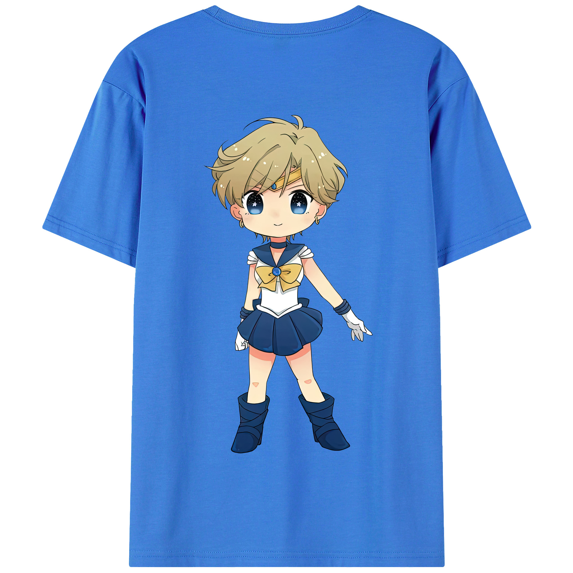 （画像用） 美少女戦士セーラームーン 天王はるか Sailor Moon Tenoh Haruka 綿100％半袖Tシャツ（背面プリント）
