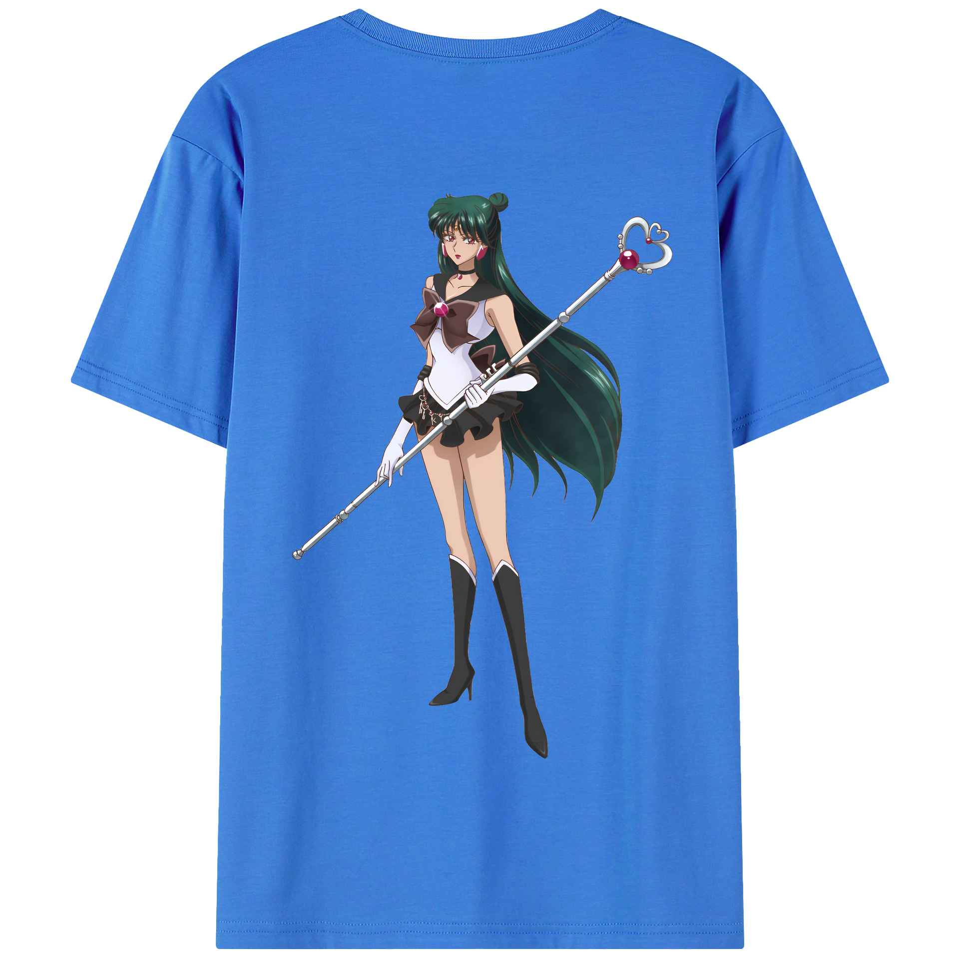 （画像用） 美少女戦士セーラームーン 冥王せつな Sailor Moon Meiou Setsuna 綿100％半袖Tシャツ（背面プリント）