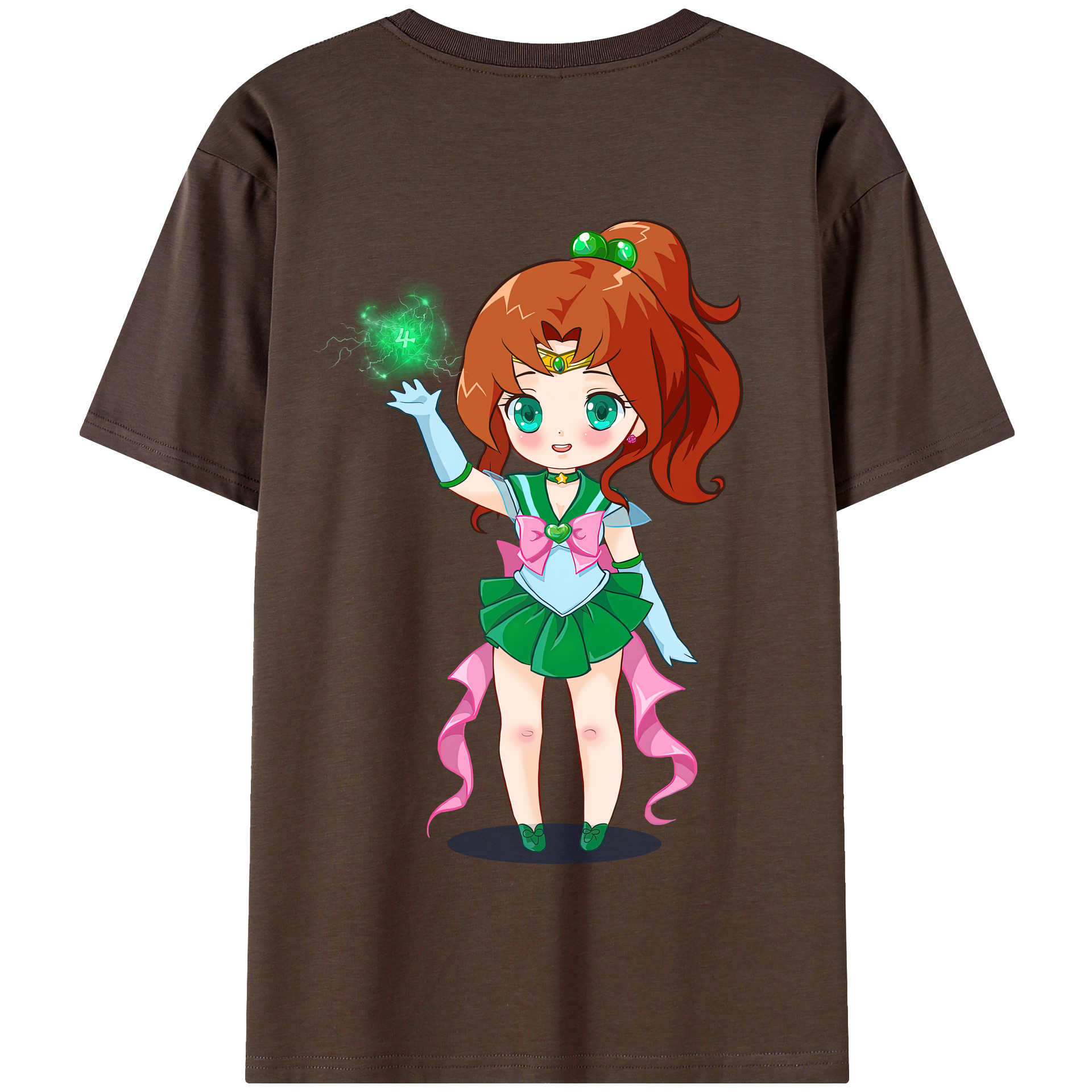 （画像用） 美少女戦士セーラームーン 木野 まこと きの まこと Sailor Moon Kino Makoto （セーラージュピター；Sailor Jupiter） 綿100％半袖Tシャツ（背面プリント）