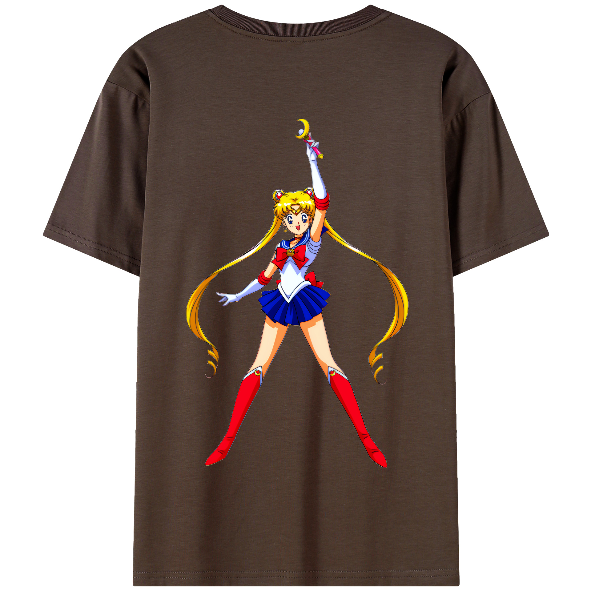 （画像用） 美少女戦士セーラームーン 月野 うさぎ つきの うさぎ Sailor Moon Tsukino Usagi 綿100％半袖Tシャツ（背面プリント）