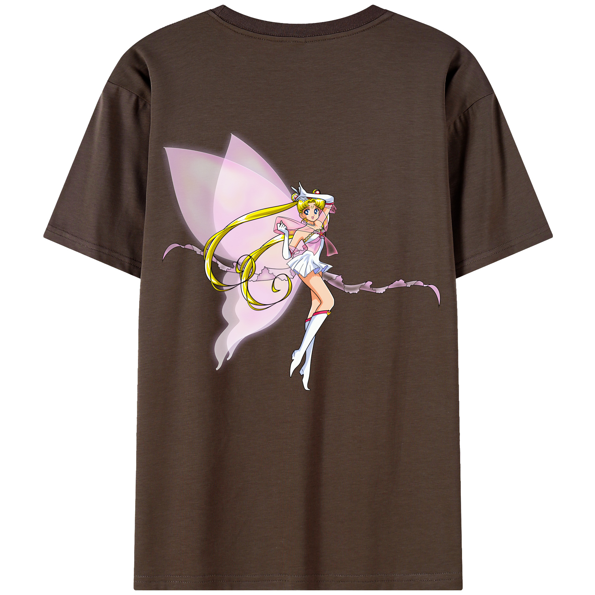 （画像用） 美少女戦士セーラームーン 月野 うさぎ つきの うさぎ Sailor Moon Tsukino Usagi 綿100％半袖Tシャツ（背面プリント）