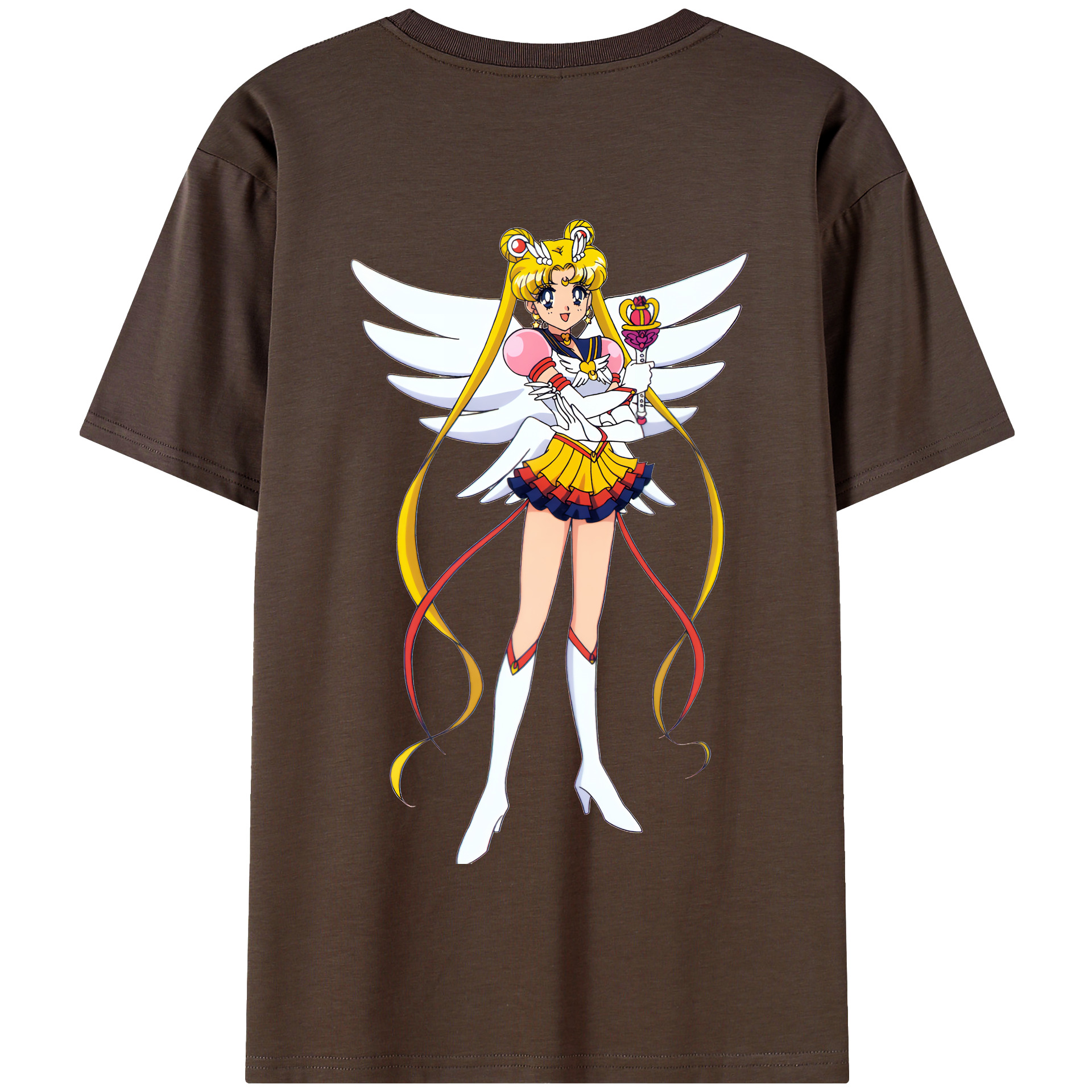 （画像用） 美少女戦士セーラームーン 月野 うさぎ つきの うさぎ Sailor Moon Tsukino Usagi 綿100％半袖Tシャツ（背面プリント）