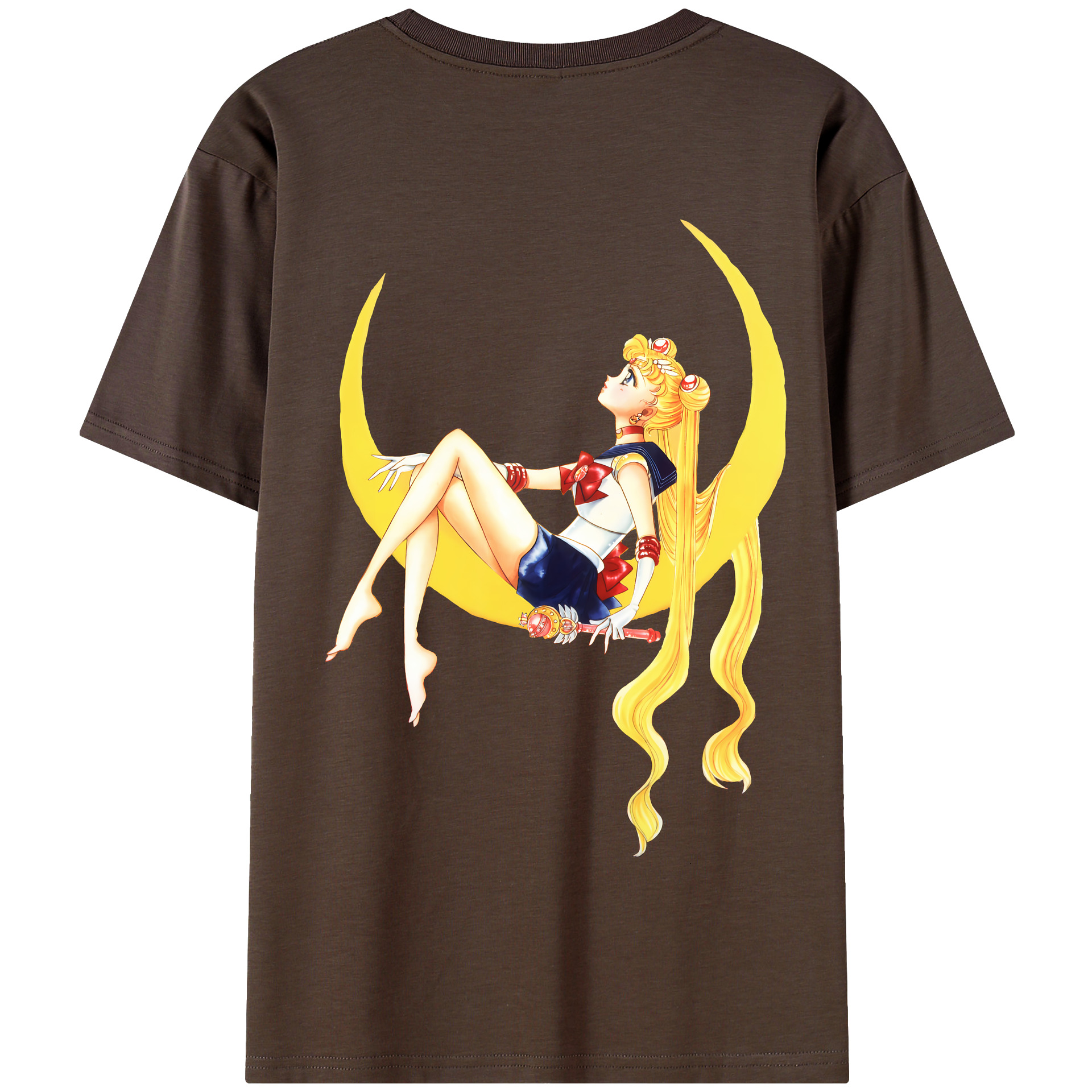 （画像用） 美少女戦士セーラームーン 月野 うさぎ つきの うさぎ Sailor Moon Tsukino Usagi 綿100％半袖Tシャツ（背面プリント）