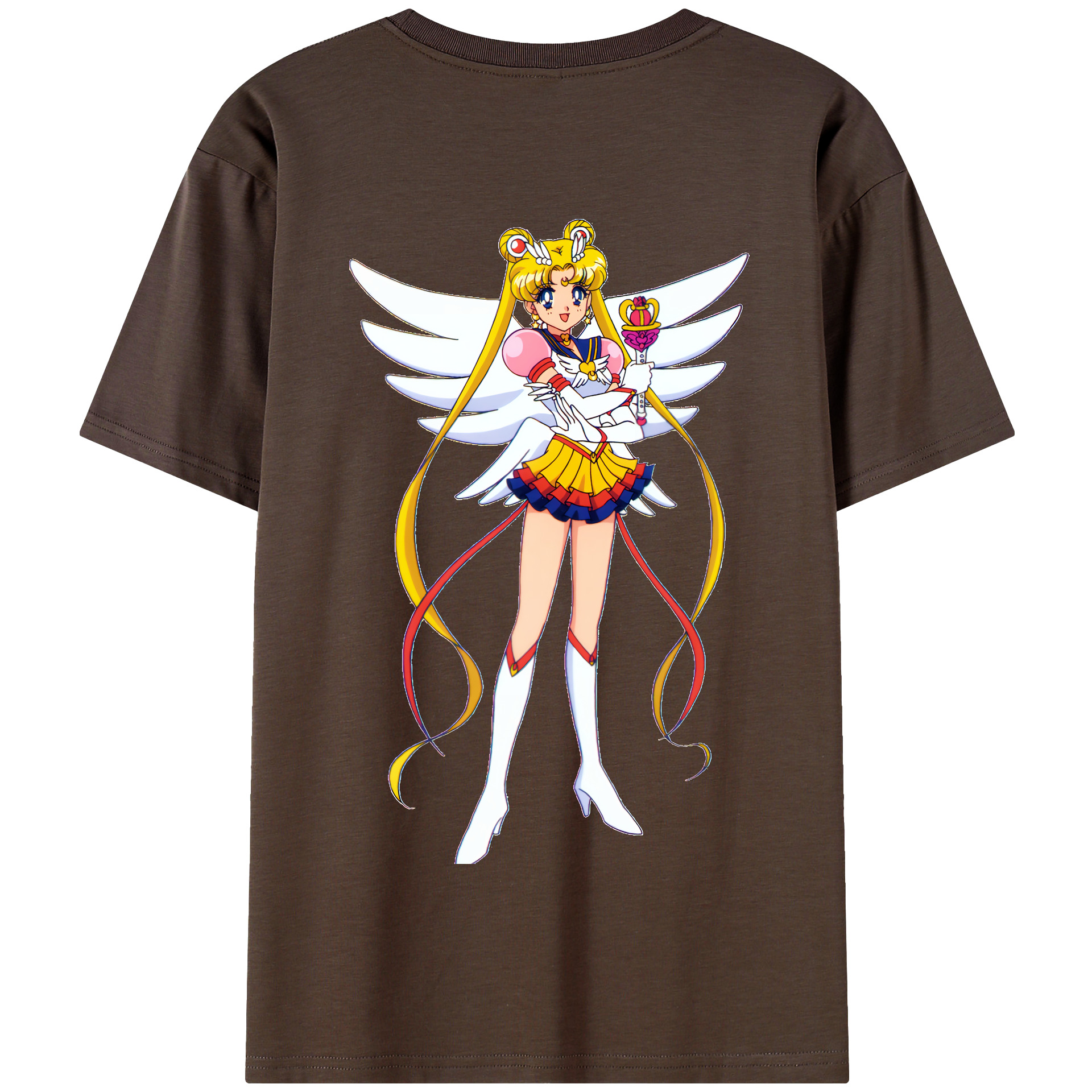 （画像用） 美少女戦士セーラームーン 月野 うさぎ つきの うさぎ Sailor Moon Tsukino Usagi 綿100％半袖Tシャツ（背面プリント）