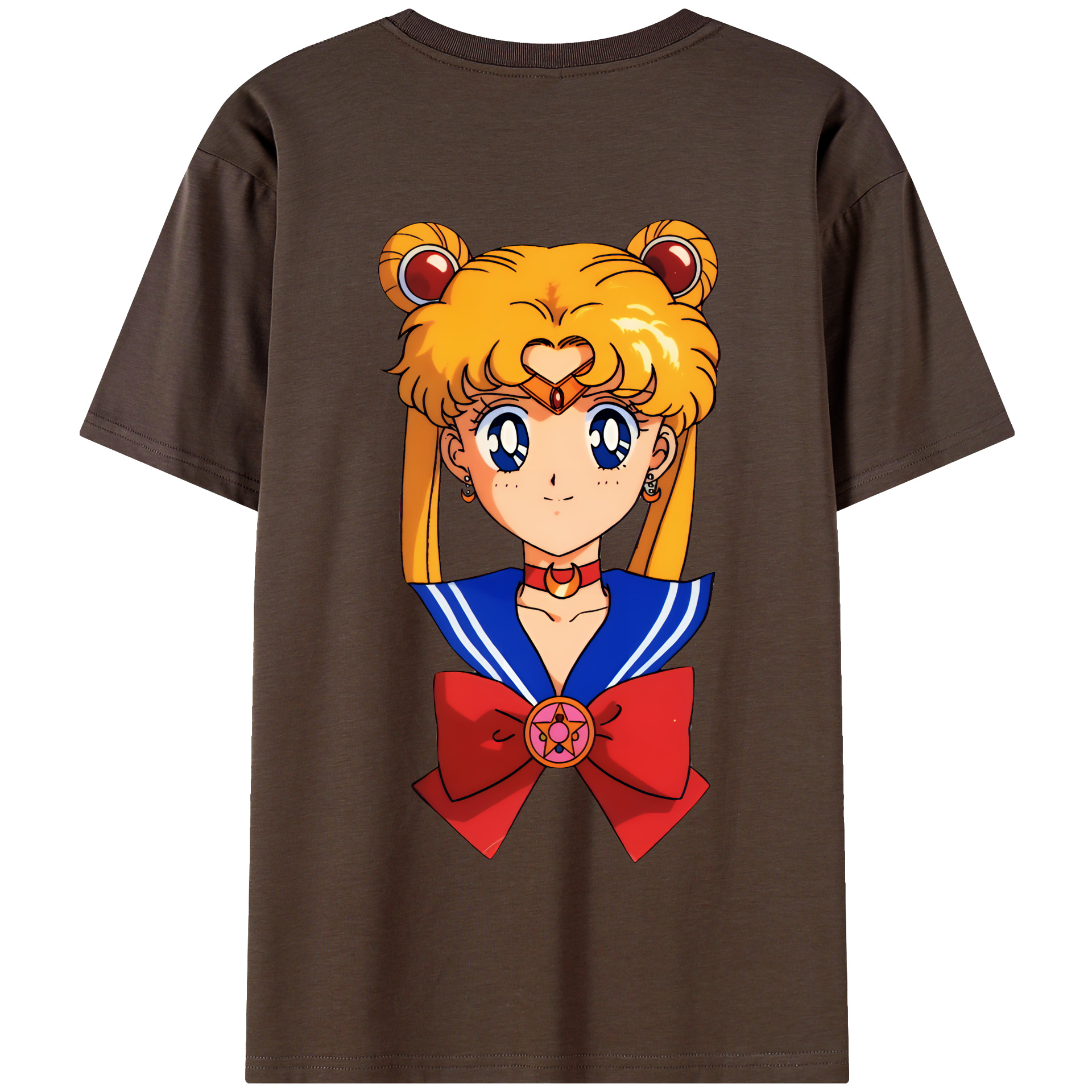 （画像用） 美少女戦士セーラームーン 月野 うさぎ つきの うさぎ Sailor Moon Tsukino Usagi 綿100％半袖Tシャツ（背面プリント）