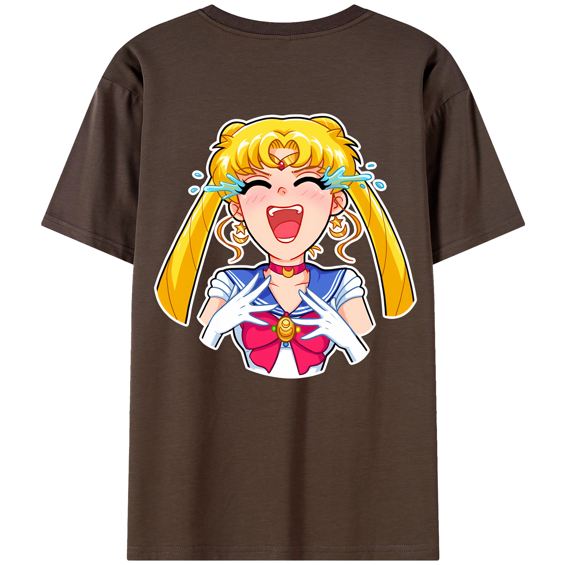 （画像用） 美少女戦士セーラームーン 月野 うさぎ つきの うさぎ Sailor Moon Tsukino Usagi 綿100％半袖Tシャツ（背面プリント）