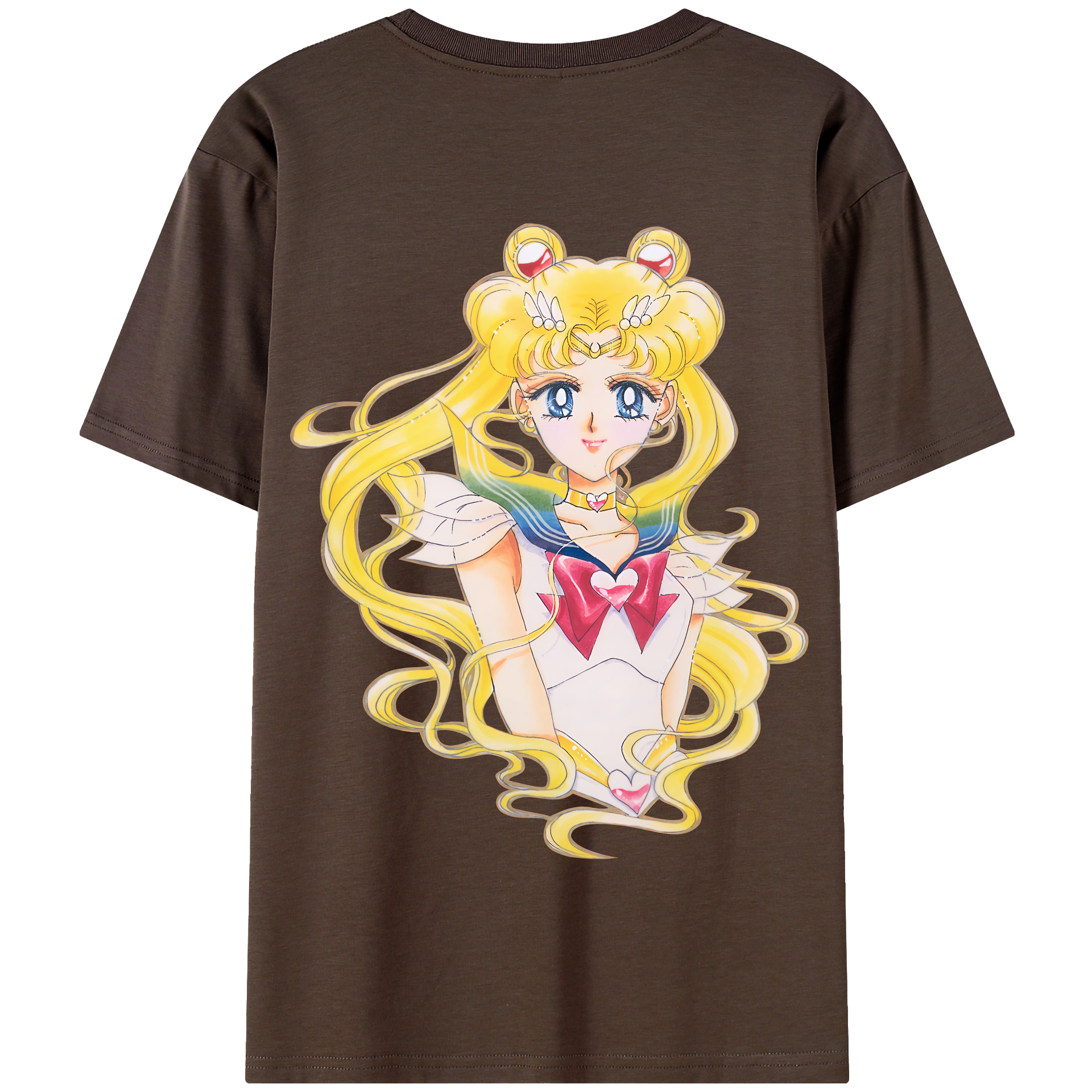 （画像用） 美少女戦士セーラームーン 月野 うさぎ つきの うさぎ Sailor Moon Tsukino Usagi 綿100％半袖Tシャツ（背面プリント）