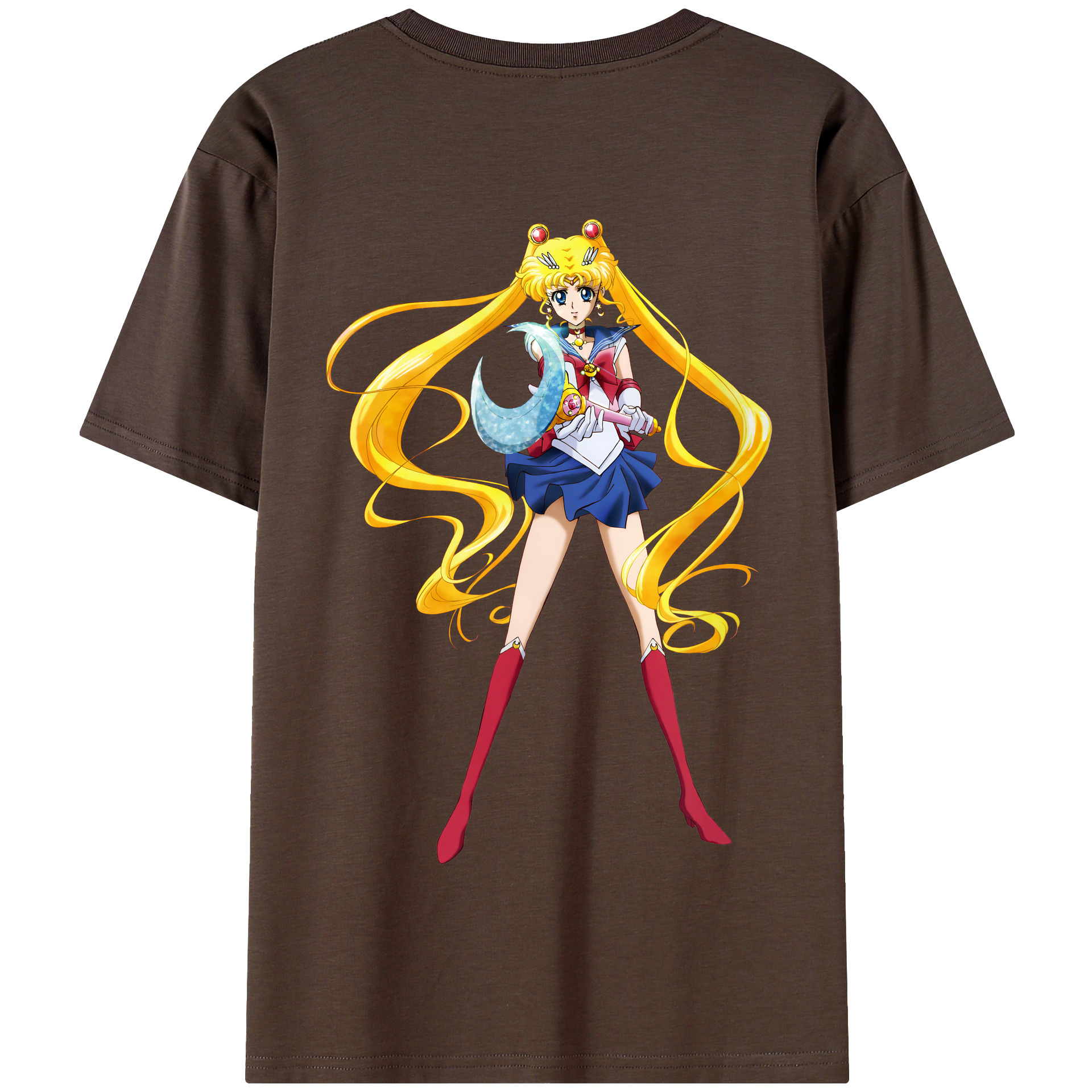 （画像用） 美少女戦士セーラームーン 月野 うさぎ つきの うさぎ Sailor Moon Tsukino Usagi 綿100％半袖Tシャツ（背面プリント）