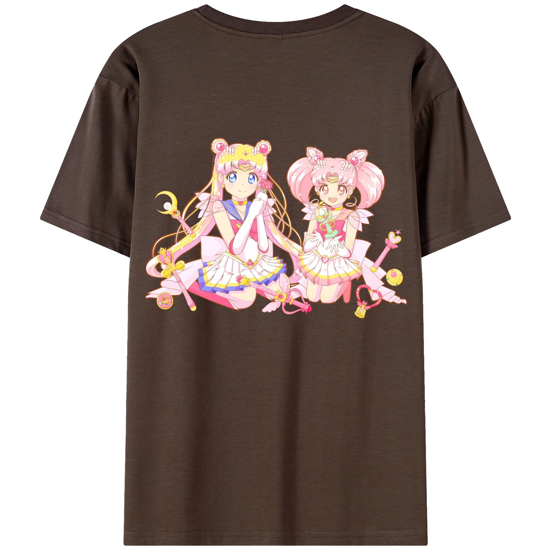 （画像用） 美少女戦士セーラームーン 月野 うさぎ つきの うさぎ Sailor Moon Tsukino Usagi 綿100％半袖Tシャツ（背面プリント）
