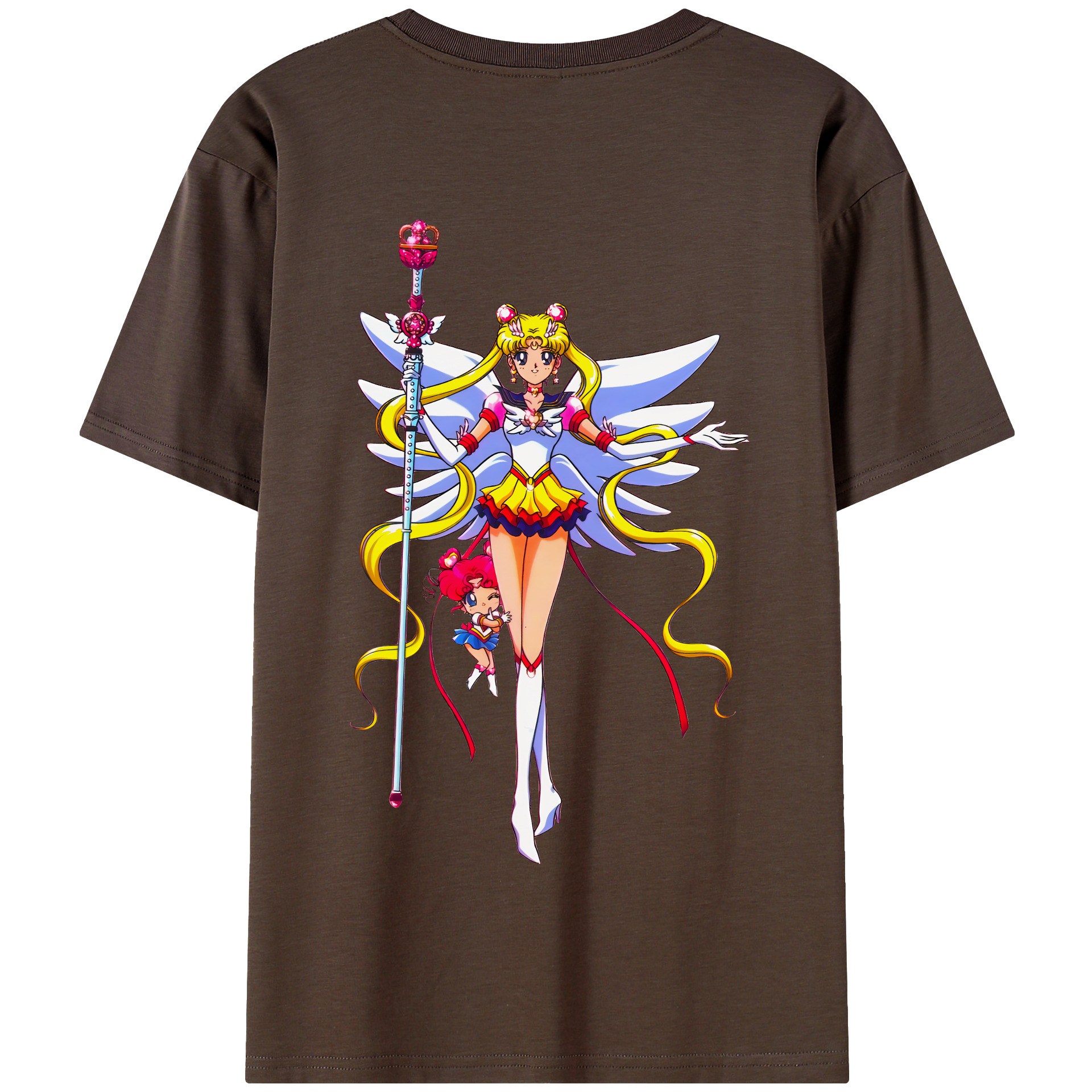 （画像用） 美少女戦士セーラームーン 月野 うさぎ つきの うさぎ Sailor Moon Tsukino Usagi 綿100％半袖Tシャツ（背面プリント）