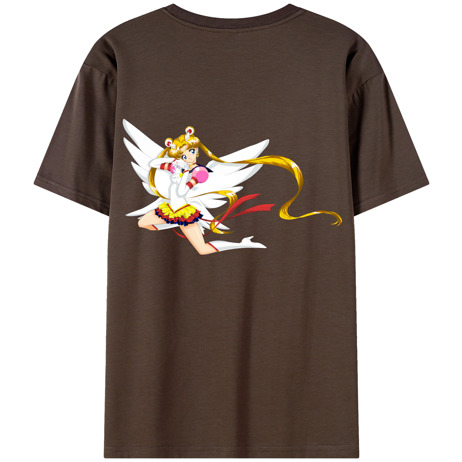 （画像用） 美少女戦士セーラームーン 月野 うさぎ つきの うさぎ Sailor Moon Tsukino Usagi 綿100％半袖Tシャツ（背面プリント）