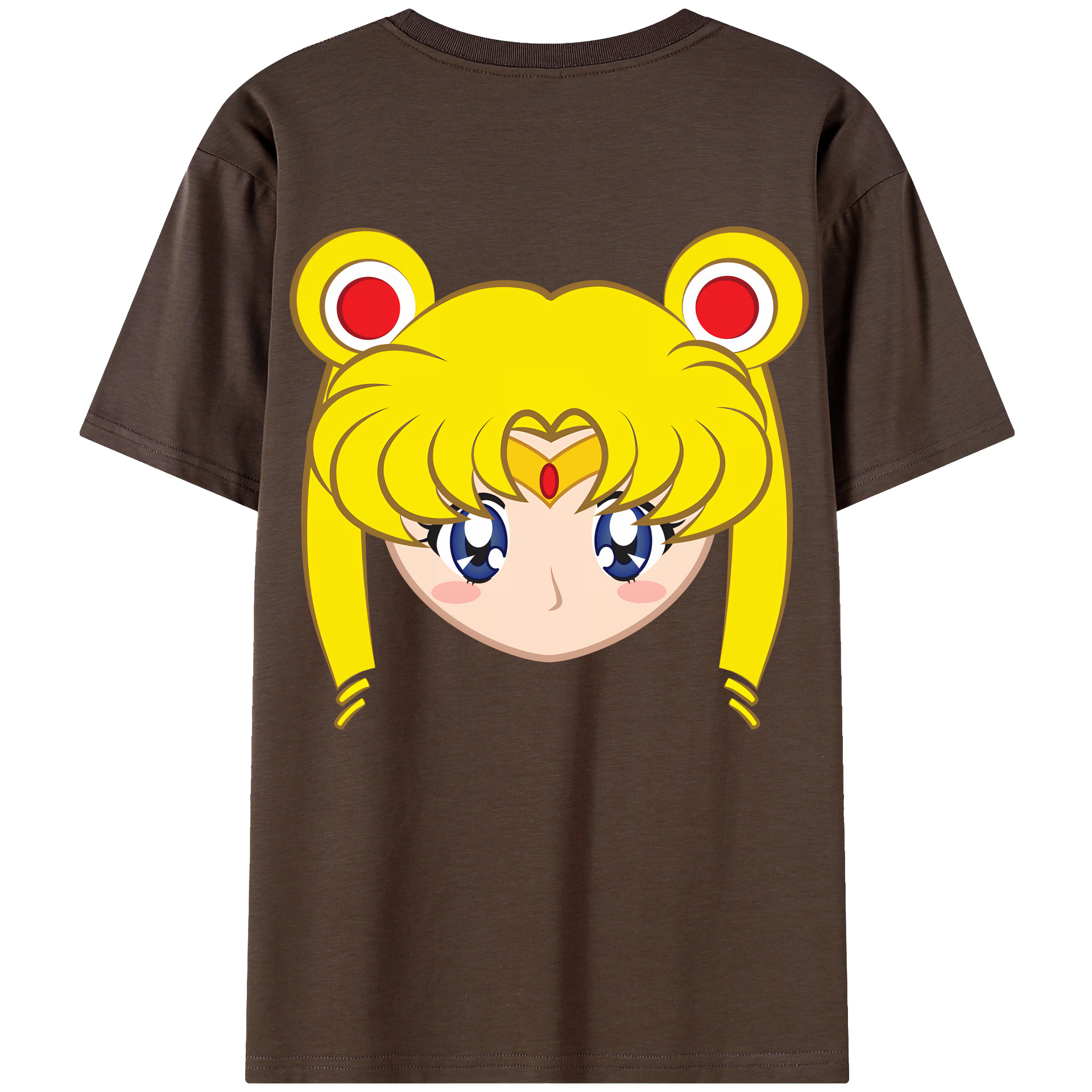 （画像用） 美少女戦士セーラームーン 月野 うさぎ つきの うさぎ Sailor Moon Tsukino Usagi 綿100％半袖Tシャツ（背面プリント）