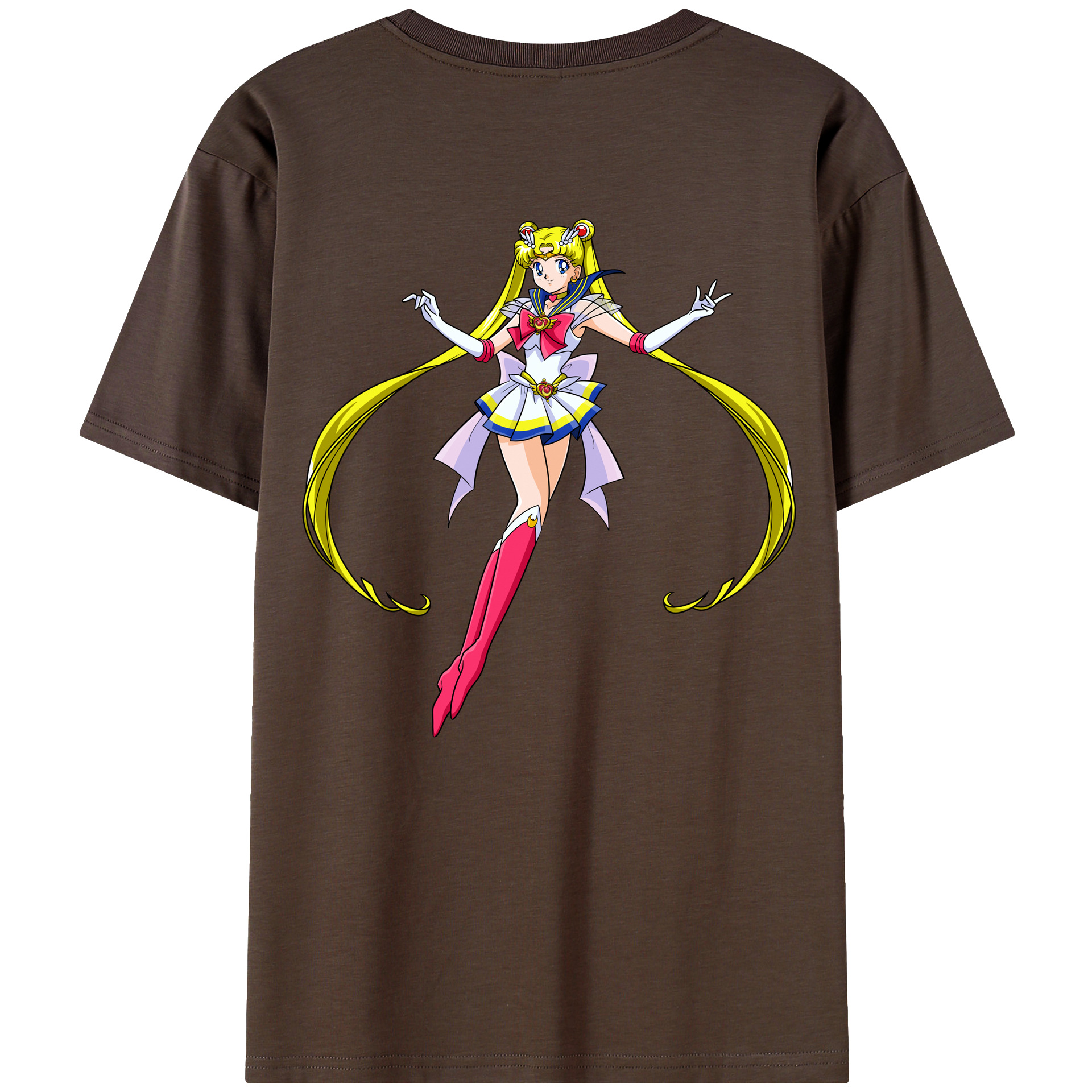 （画像用） 美少女戦士セーラームーン 月野 うさぎ つきの うさぎ Sailor Moon Tsukino Usagi 綿100％半袖Tシャツ（背面プリント）