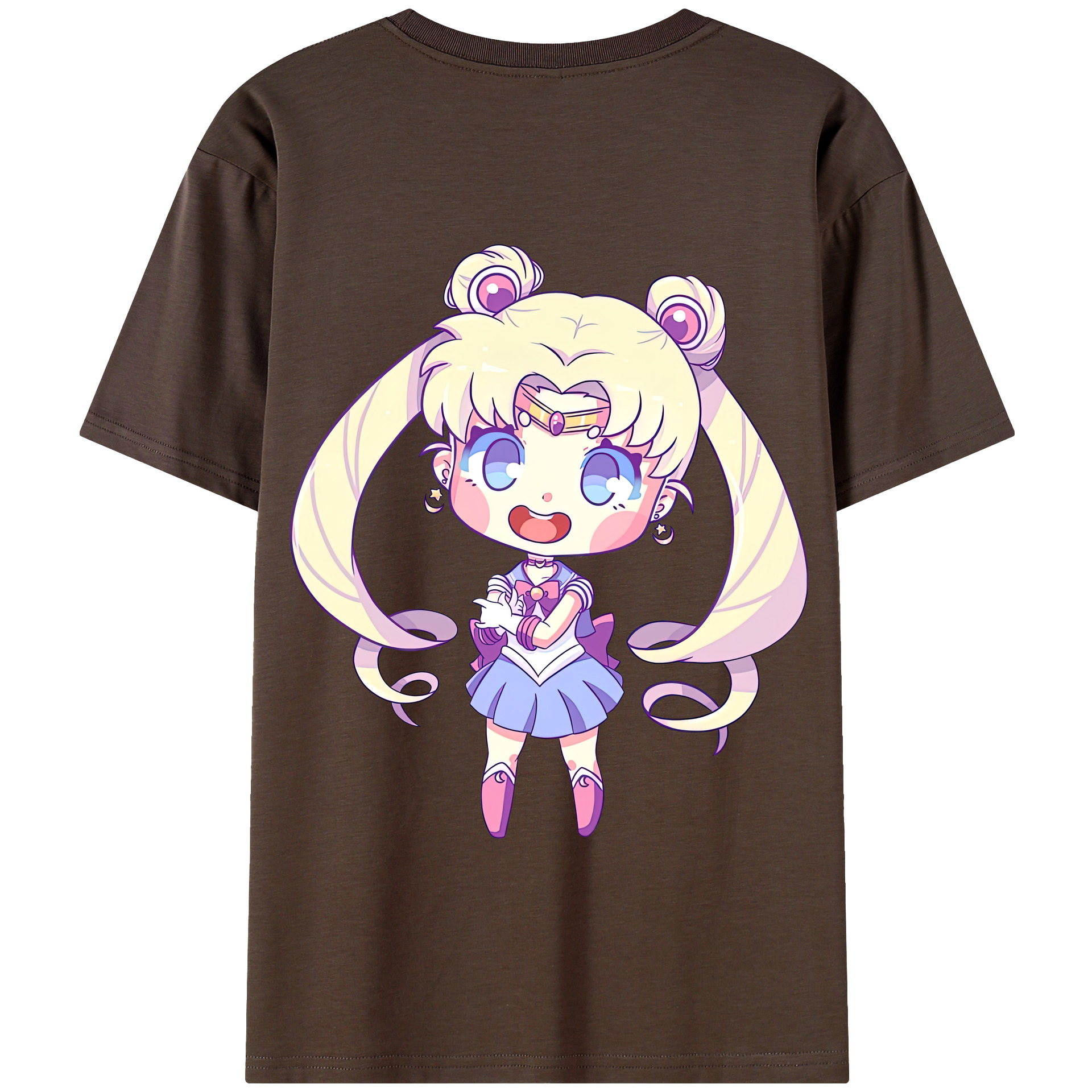 （画像用） 美少女戦士セーラームーン 月野 うさぎ つきの うさぎ Sailor Moon Tsukino Usagi 綿100％半袖Tシャツ（背面プリント）