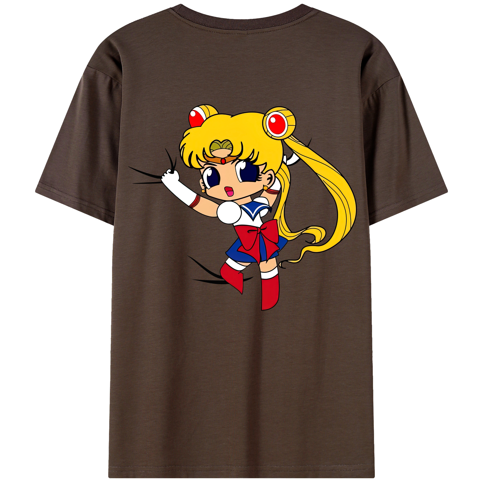 （画像用） 美少女戦士セーラームーン 月野 うさぎ つきの うさぎ Sailor Moon Tsukino Usagi 綿100％半袖Tシャツ（背面プリント）