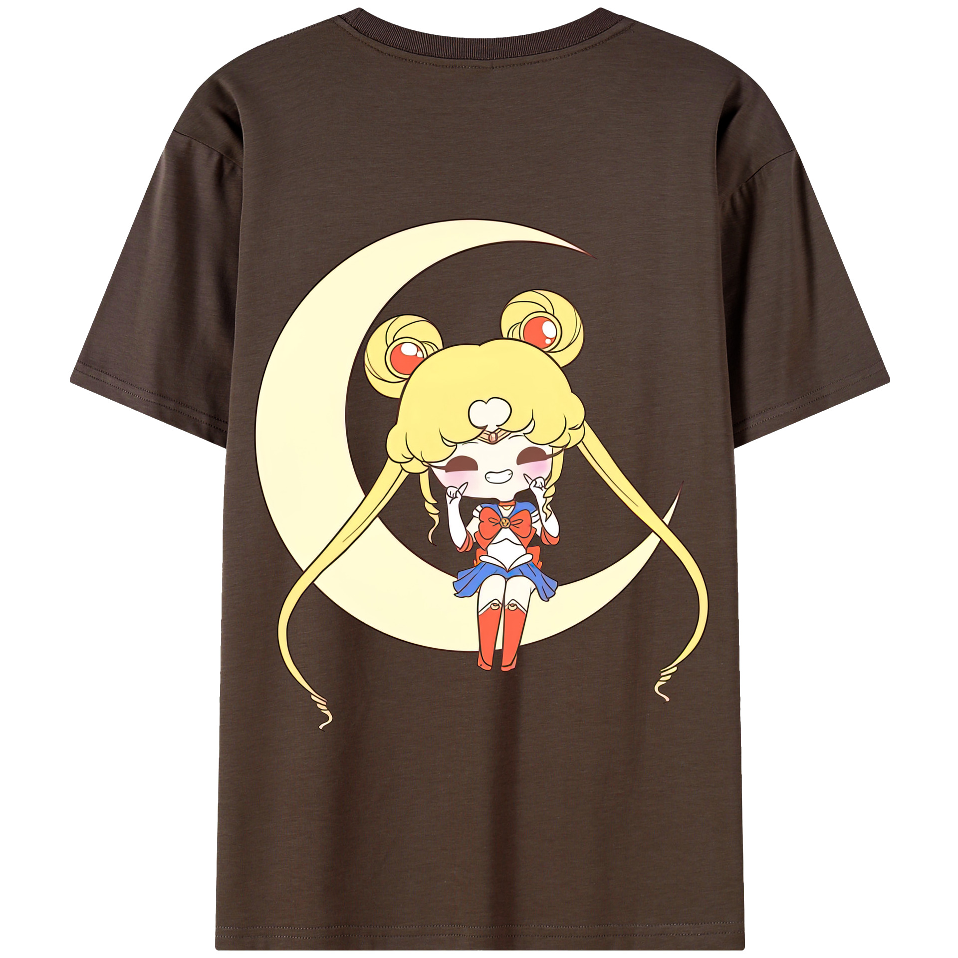 （画像用） 美少女戦士セーラームーン 月野 うさぎ つきの うさぎ Sailor Moon Tsukino Usagi 綿100％半袖Tシャツ（背面プリント）