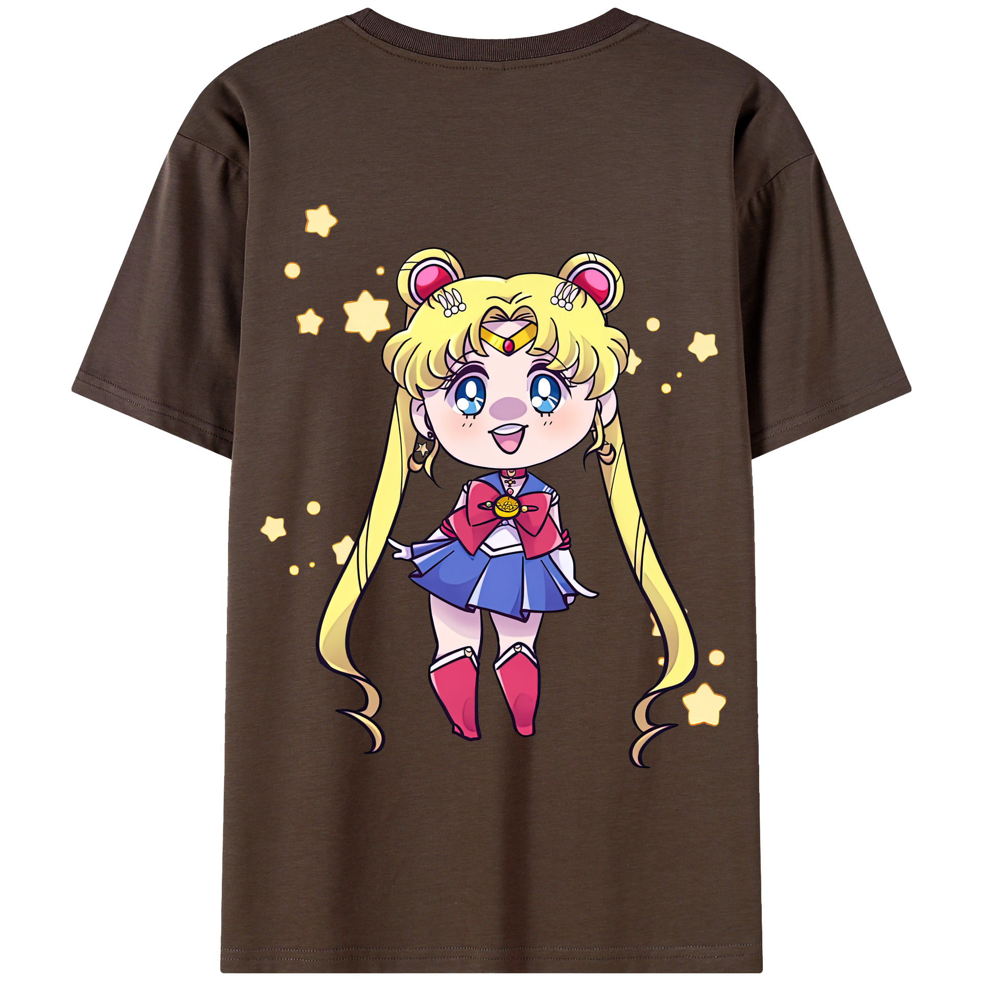 （画像用） 美少女戦士セーラームーン 月野 うさぎ つきの うさぎ Sailor Moon Tsukino Usagi 綿100％半袖Tシャツ（背面プリント）