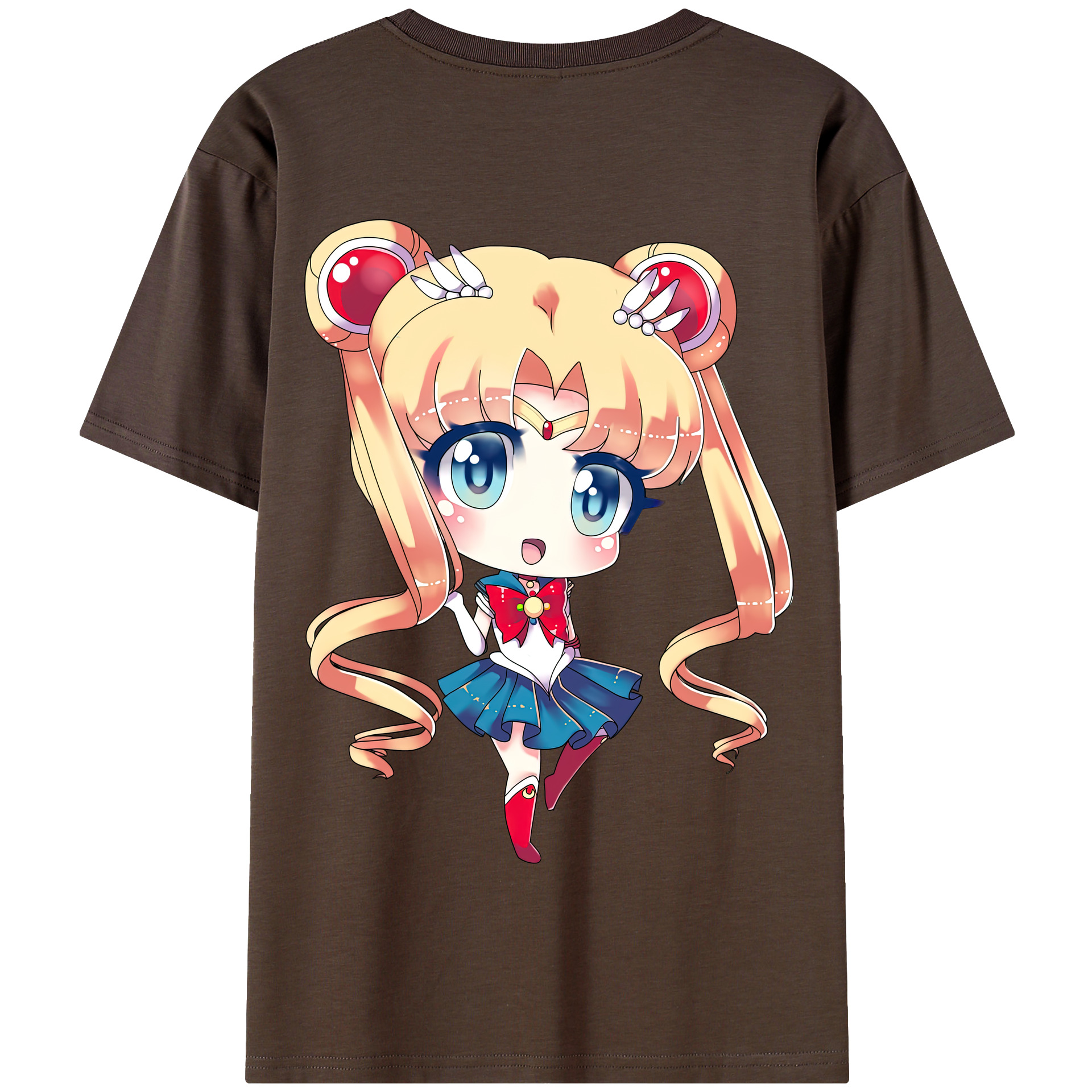（画像用） 美少女戦士セーラームーン 月野 うさぎ つきの うさぎ Sailor Moon Tsukino Usagi 綿100％半袖Tシャツ（背面プリント）