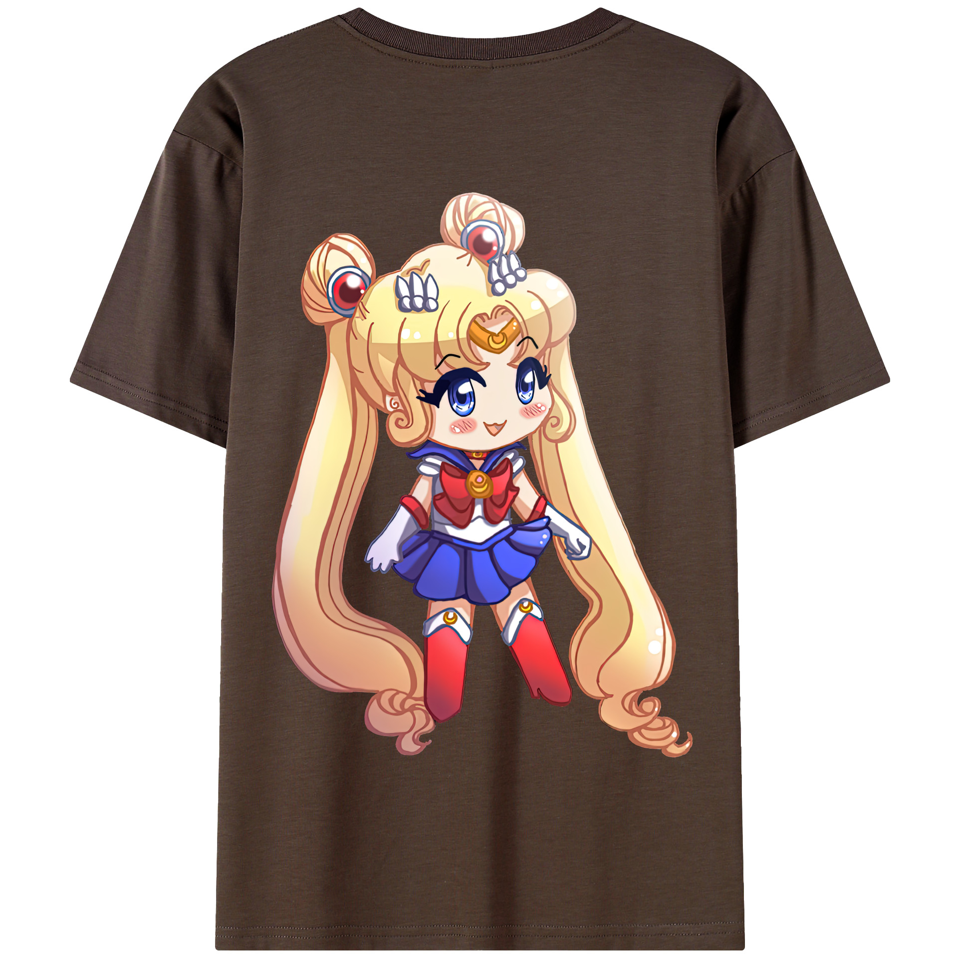 （画像用） 美少女戦士セーラームーン 月野 うさぎ つきの うさぎ Sailor Moon Tsukino Usagi 綿100％半袖Tシャツ（背面プリント）