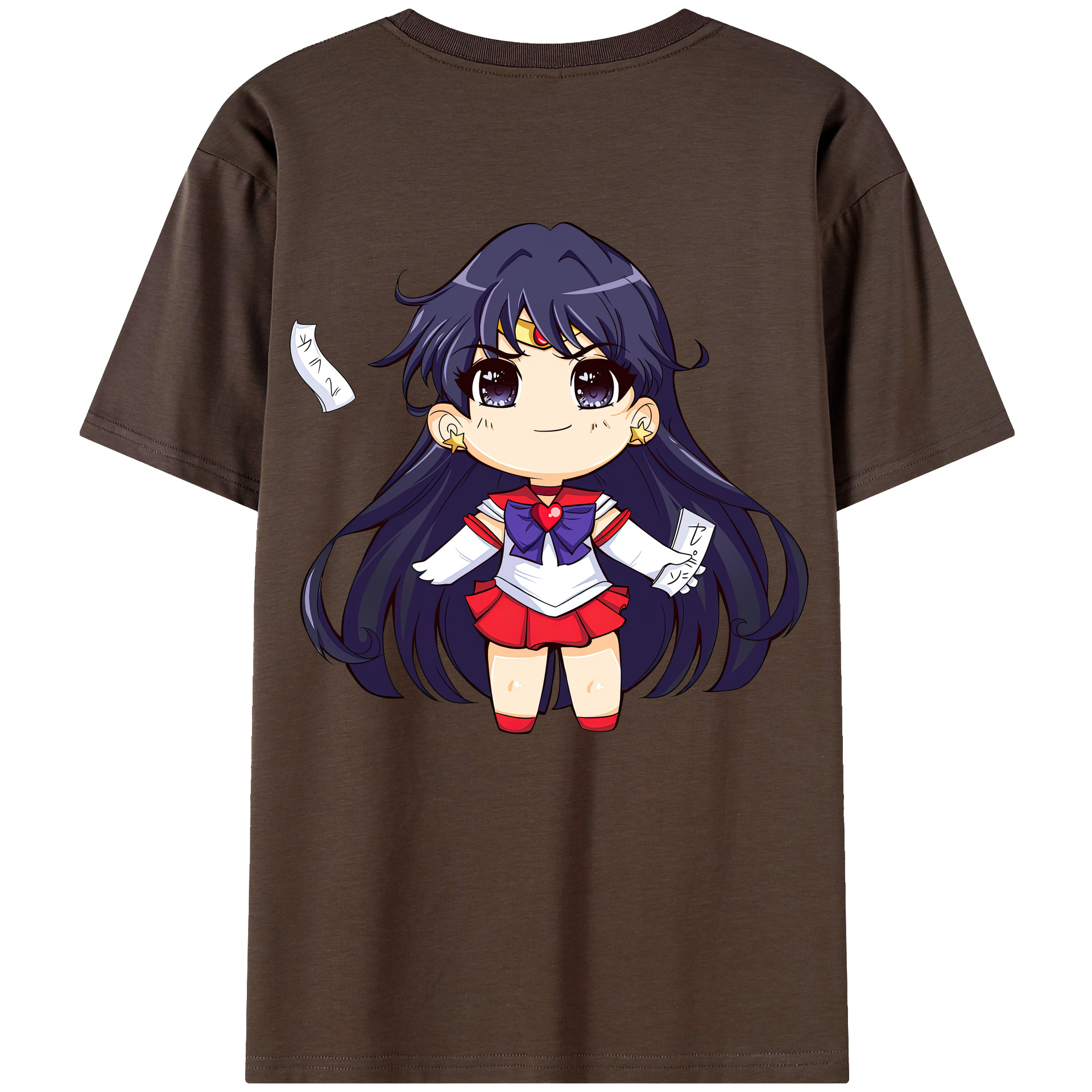 （画像用） 美少女戦士セーラームーン 火野レイ ひの レイ Sailor Moon Hino Rei （セーラーマーズ,Sailor Mars） 綿100％半袖Tシャツ（背面プリント）