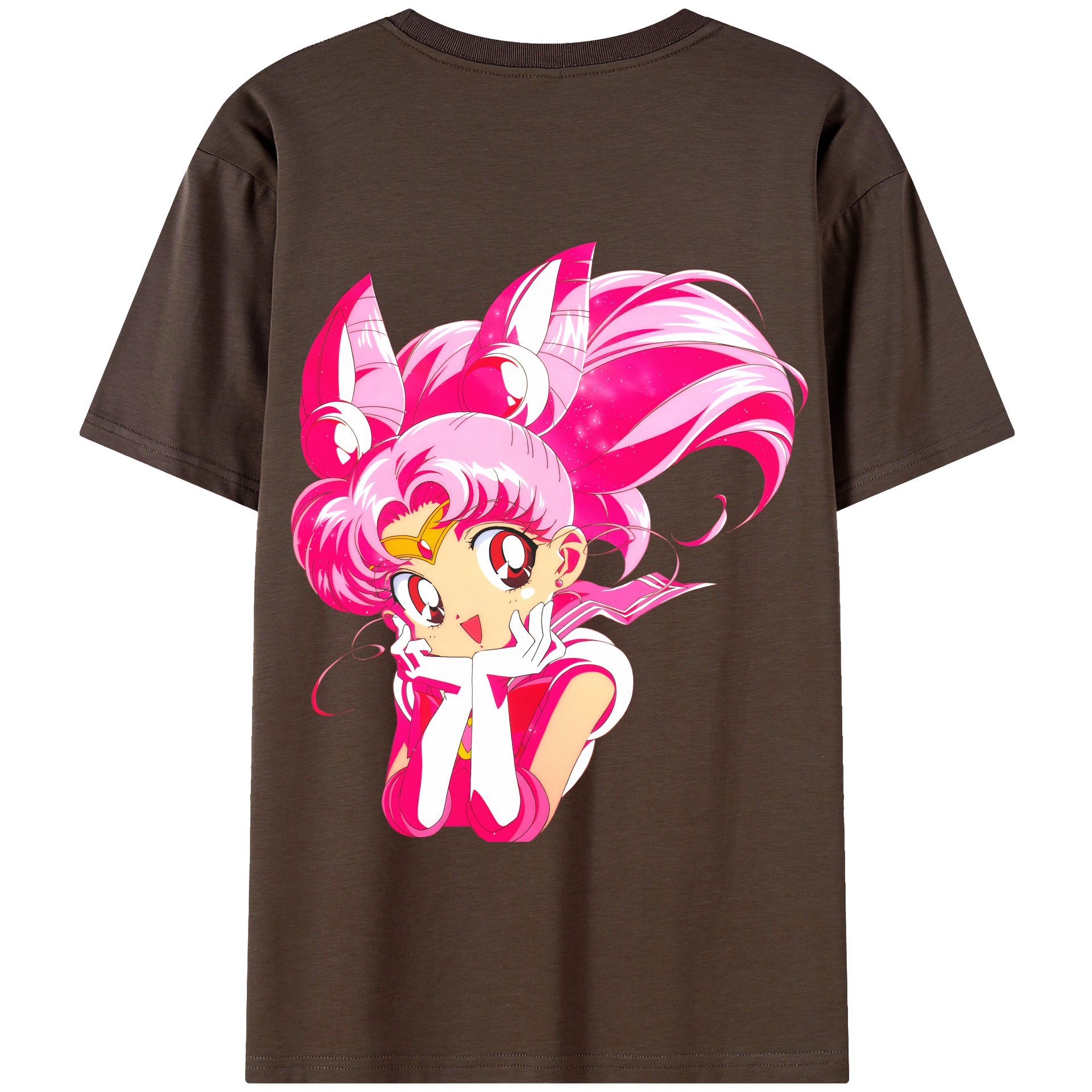 （画像用） 美少女戦士セーラームーン ちびうさ Sailor Moon Chibiusa Tsukino Usagi Small Lady Serenity 綿100％半袖Tシャツ（背面プリント）