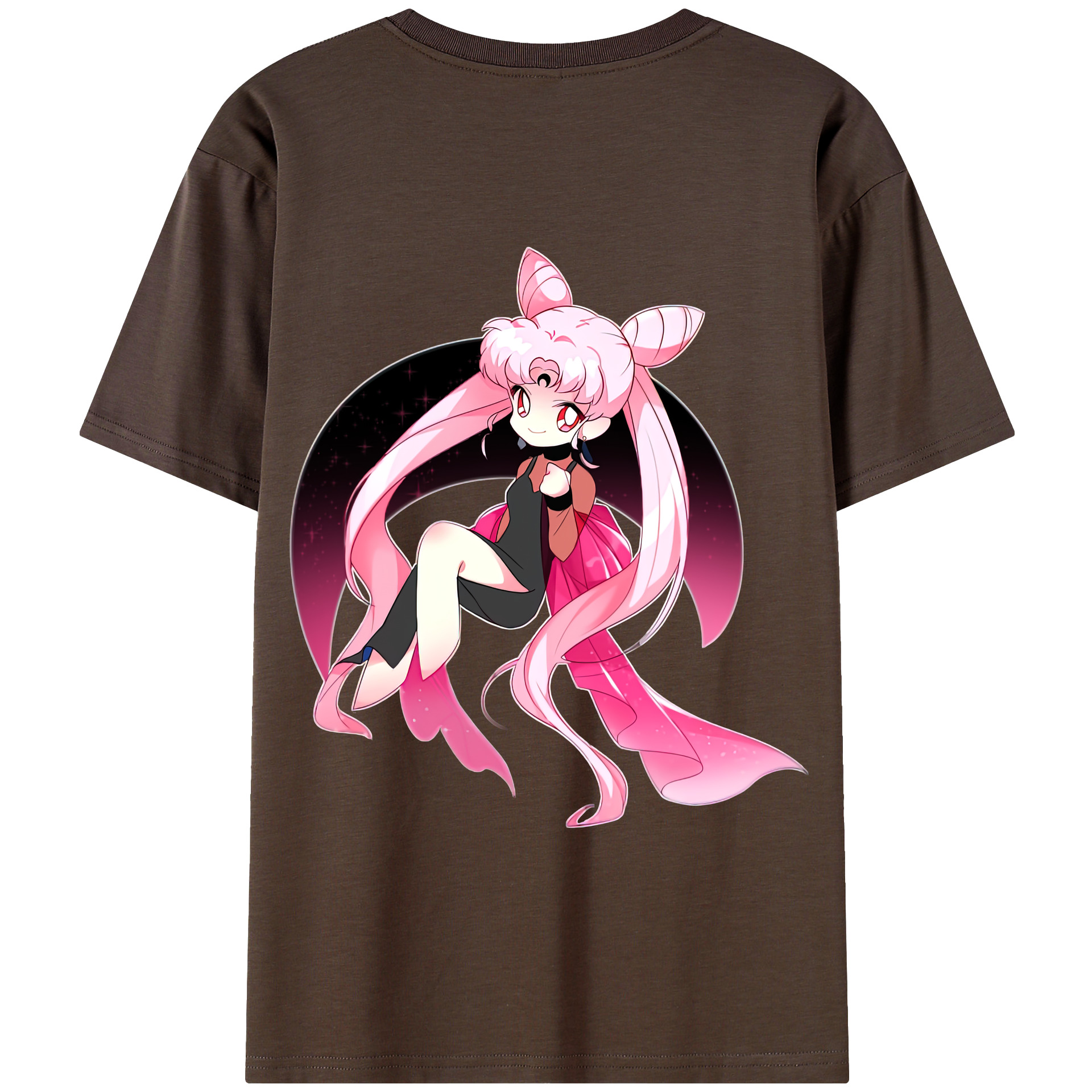 （画像用） 美少女戦士セーラームーン ちびうさ Sailor Moon Chibiusa Tsukino Usagi Small Lady Serenity 綿100％半袖Tシャツ（背面プリント）