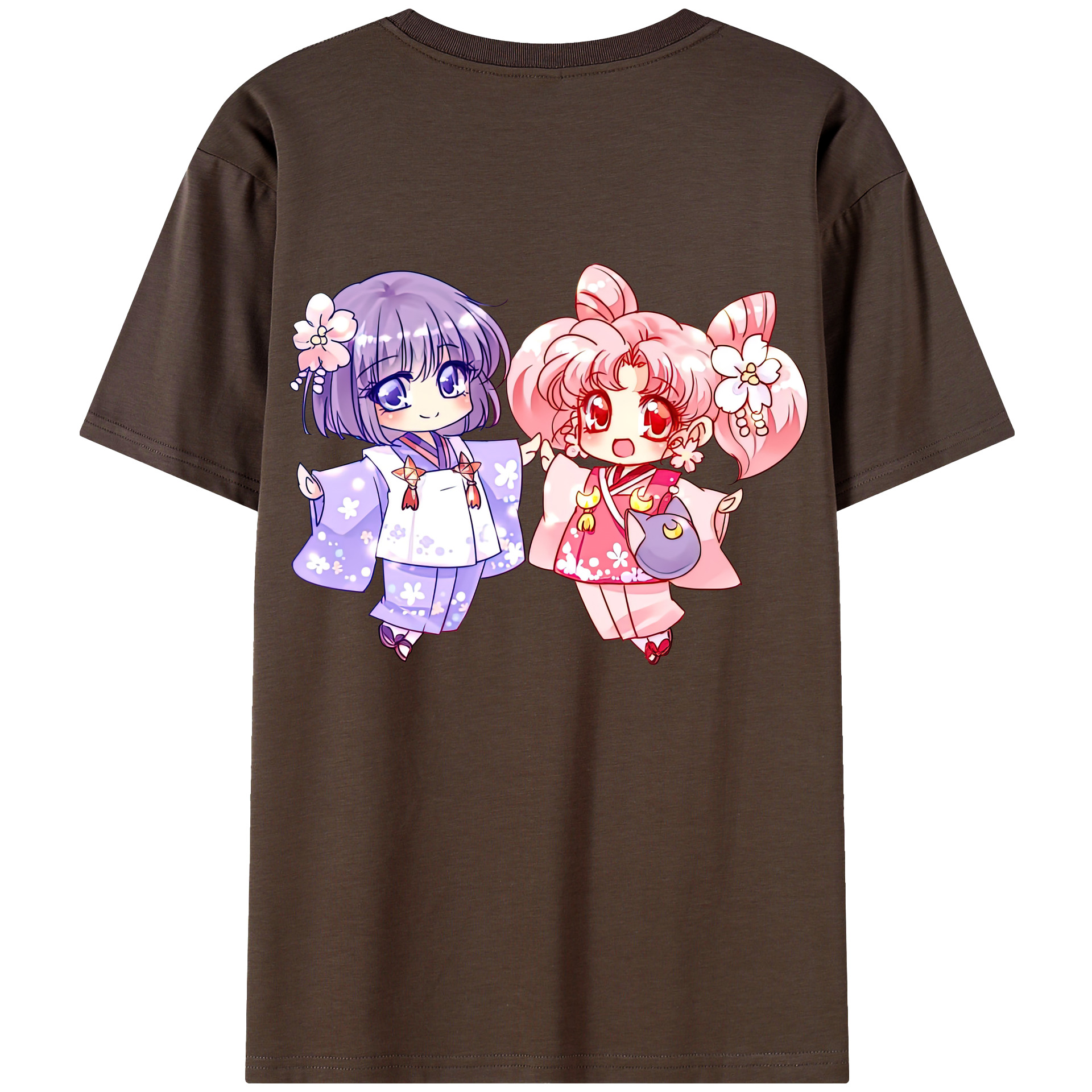 （画像用） 美少女戦士セーラームーン ちびうさ Sailor Moon Chibiusa Tsukino Usagi Small Lady Serenity 綿100％半袖Tシャツ（背面プリント）