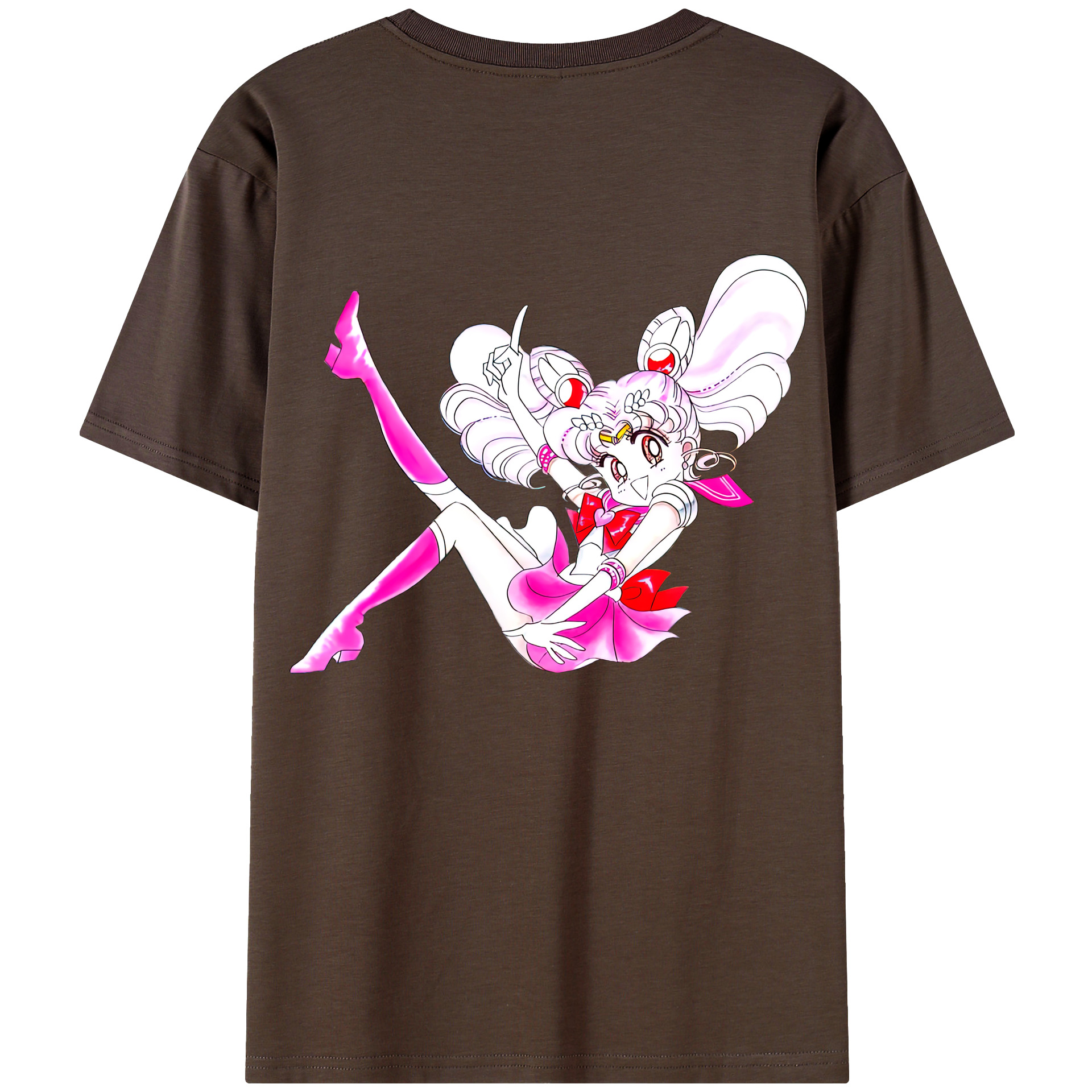 （画像用） 美少女戦士セーラームーン ちびうさ Sailor Moon Chibiusa Tsukino Usagi Small Lady Serenity 綿100％半袖Tシャツ（背面プリント）