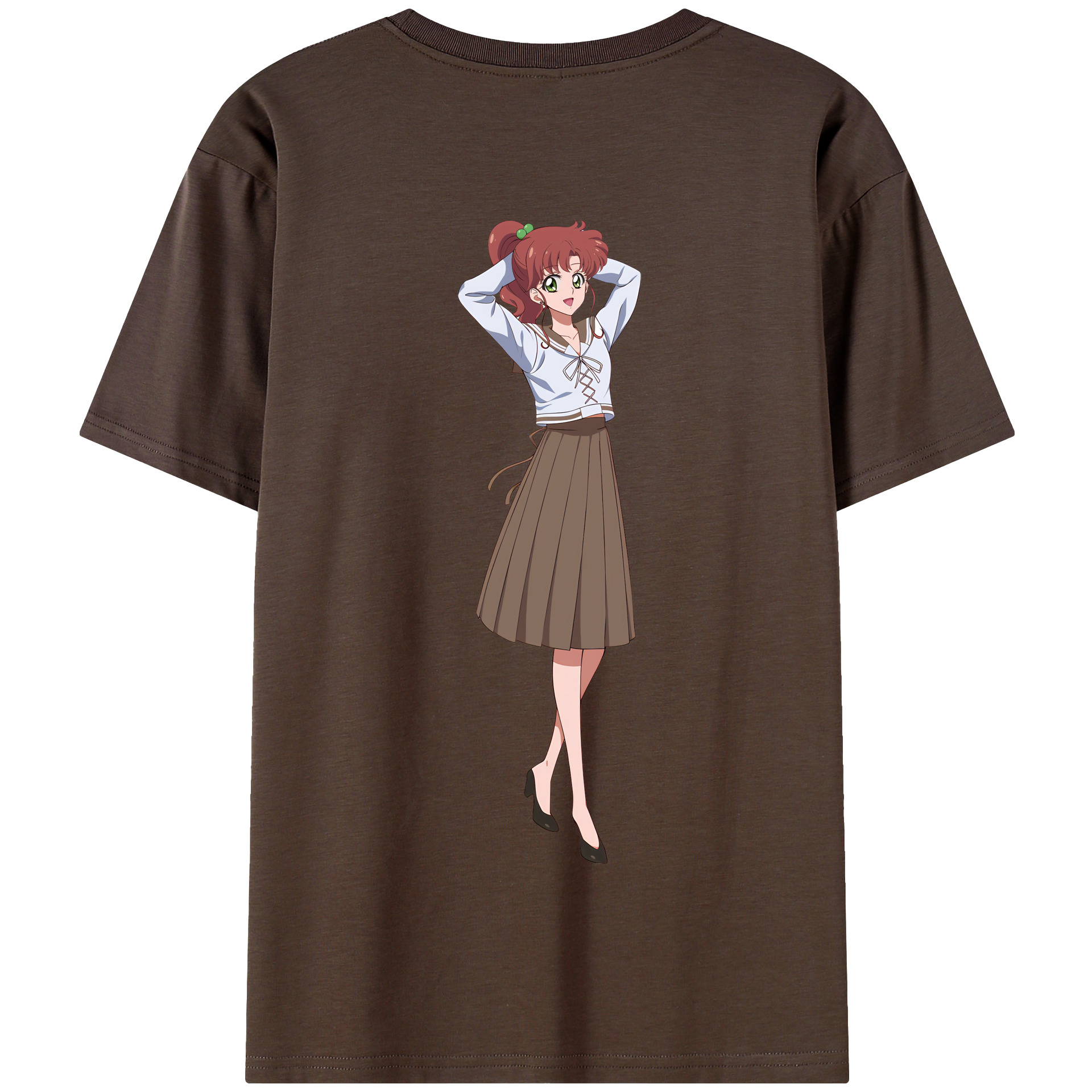 （画像用） 美少女戦士セーラームーン 木野 まこと きの まこと Sailor Moon Kino Makoto （セーラージュピター；Sailor Jupiter） 綿100％半袖Tシャツ（背面プリント）