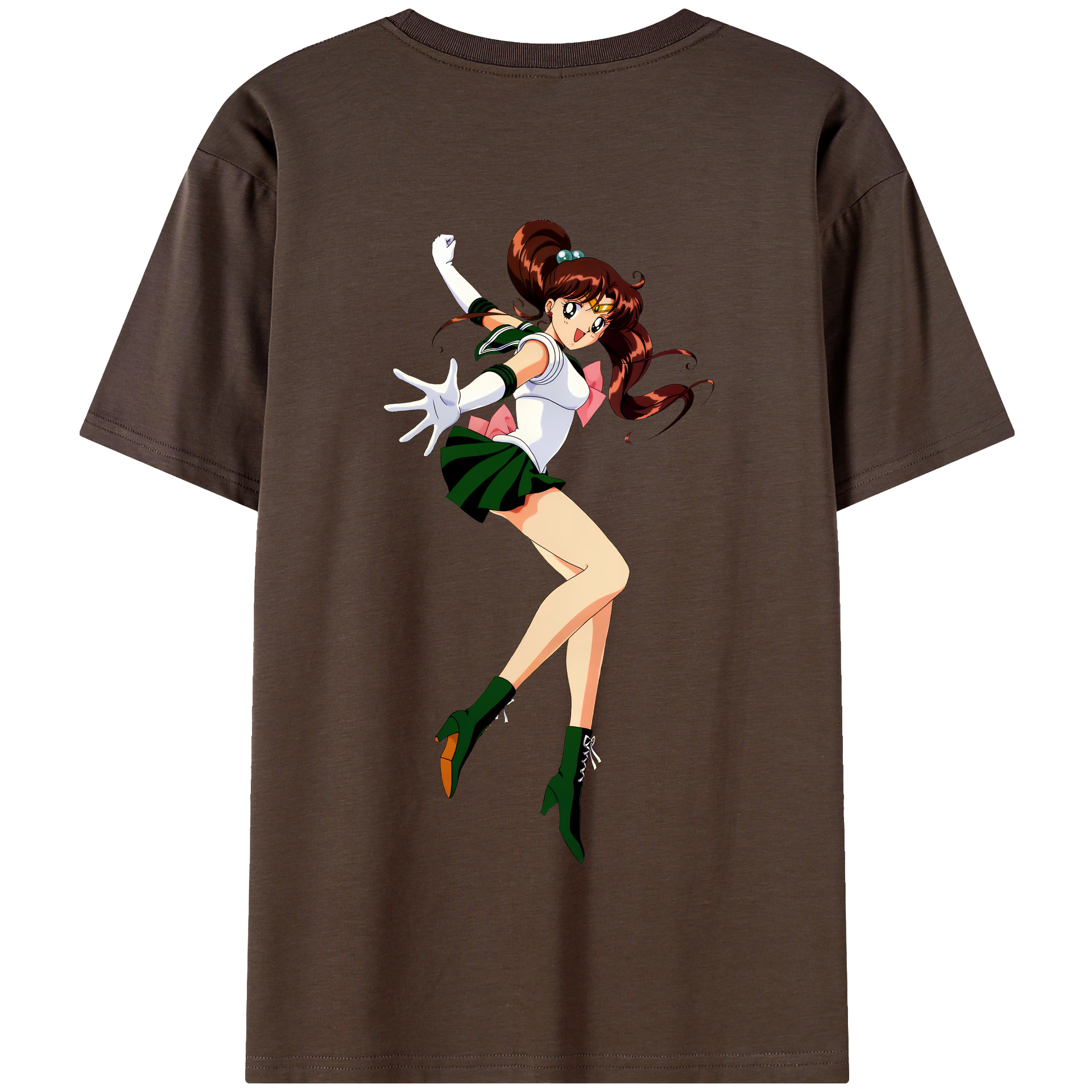 （画像用） 美少女戦士セーラームーン 木野 まこと きの まこと Sailor Moon Kino Makoto （セーラージュピター；Sailor Jupiter） 綿100％半袖Tシャツ（背面プリント）