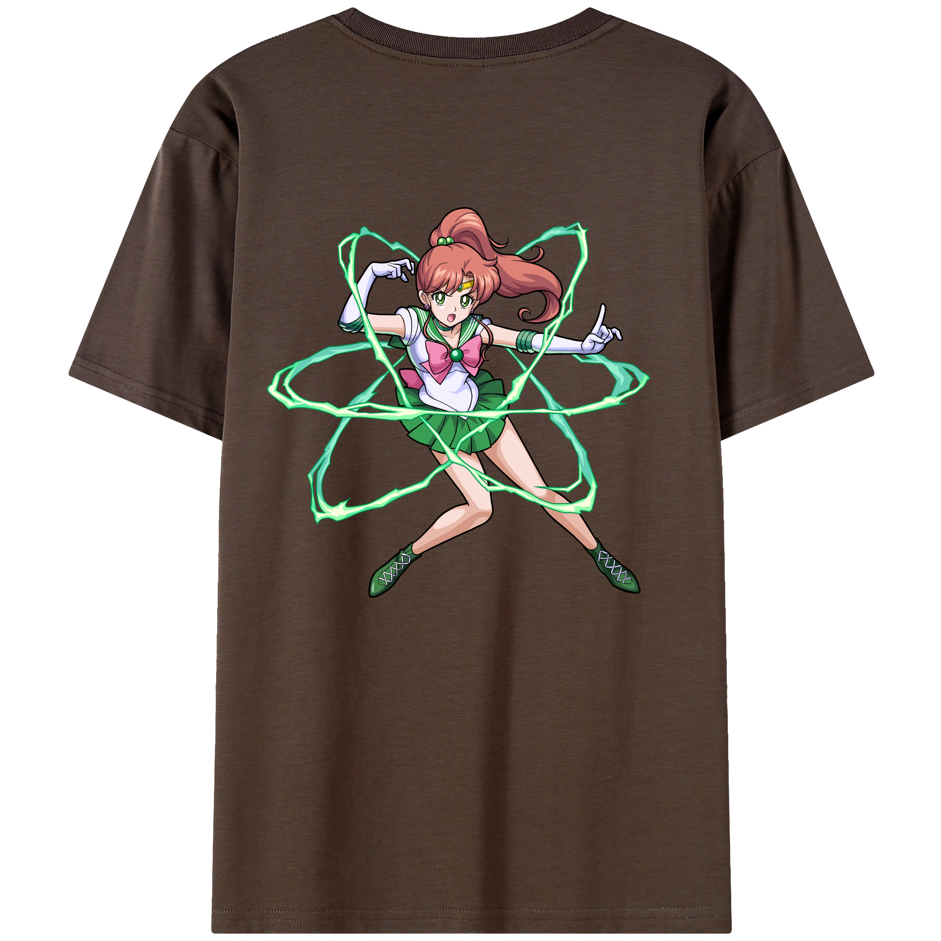 （画像用） 美少女戦士セーラームーン 木野 まこと きの まこと Sailor Moon Kino Makoto （セーラージュピター；Sailor Jupiter） 綿100％半袖Tシャツ（背面プリント）
