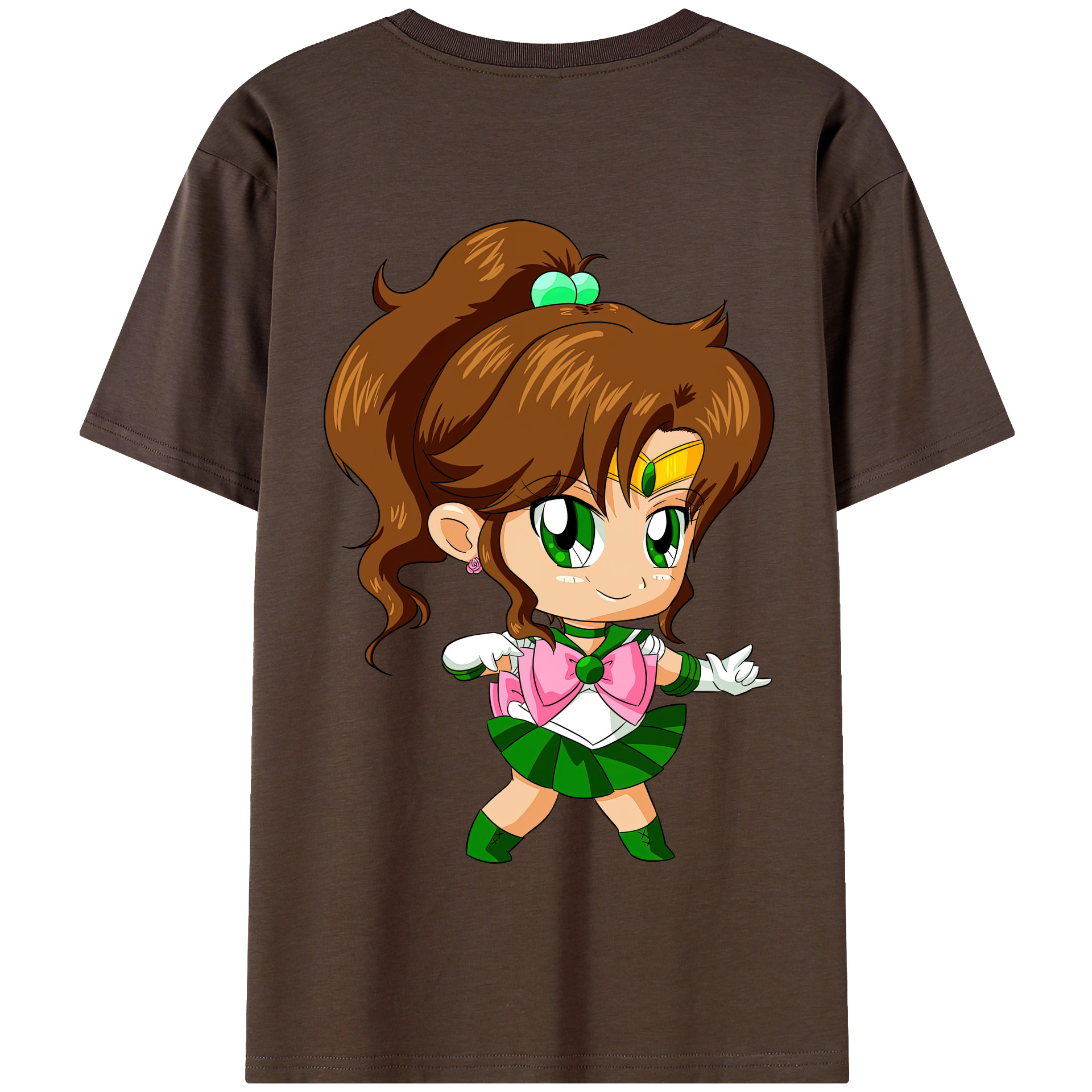（画像用） 美少女戦士セーラームーン 木野 まこと きの まこと Sailor Moon Kino Makoto （セーラージュピター；Sailor Jupiter） 綿100％半袖Tシャツ（背面プリント）