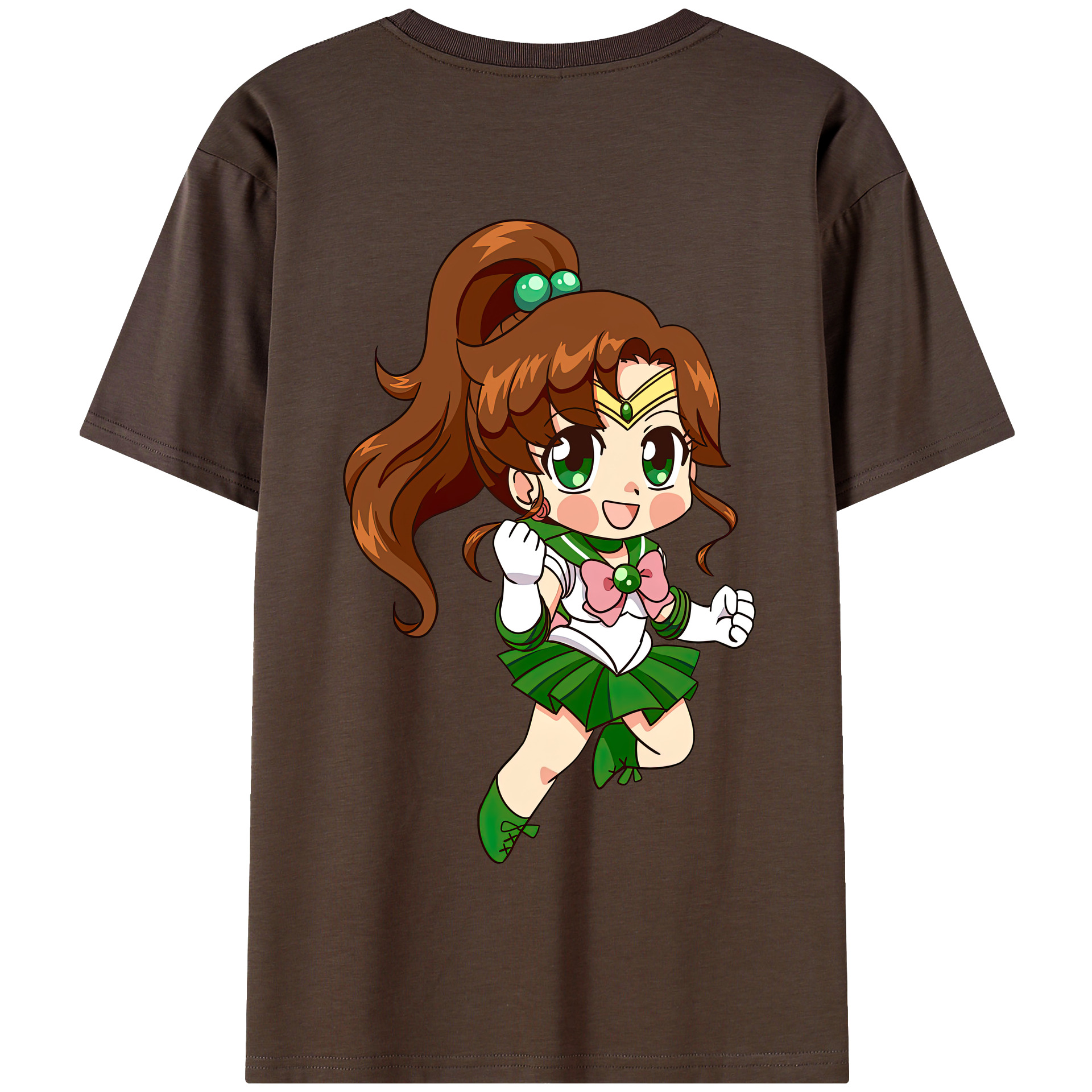 （画像用） 美少女戦士セーラームーン 木野 まこと きの まこと Sailor Moon Kino Makoto （セーラージュピター；Sailor Jupiter） 綿100％半袖Tシャツ（背面プリント）