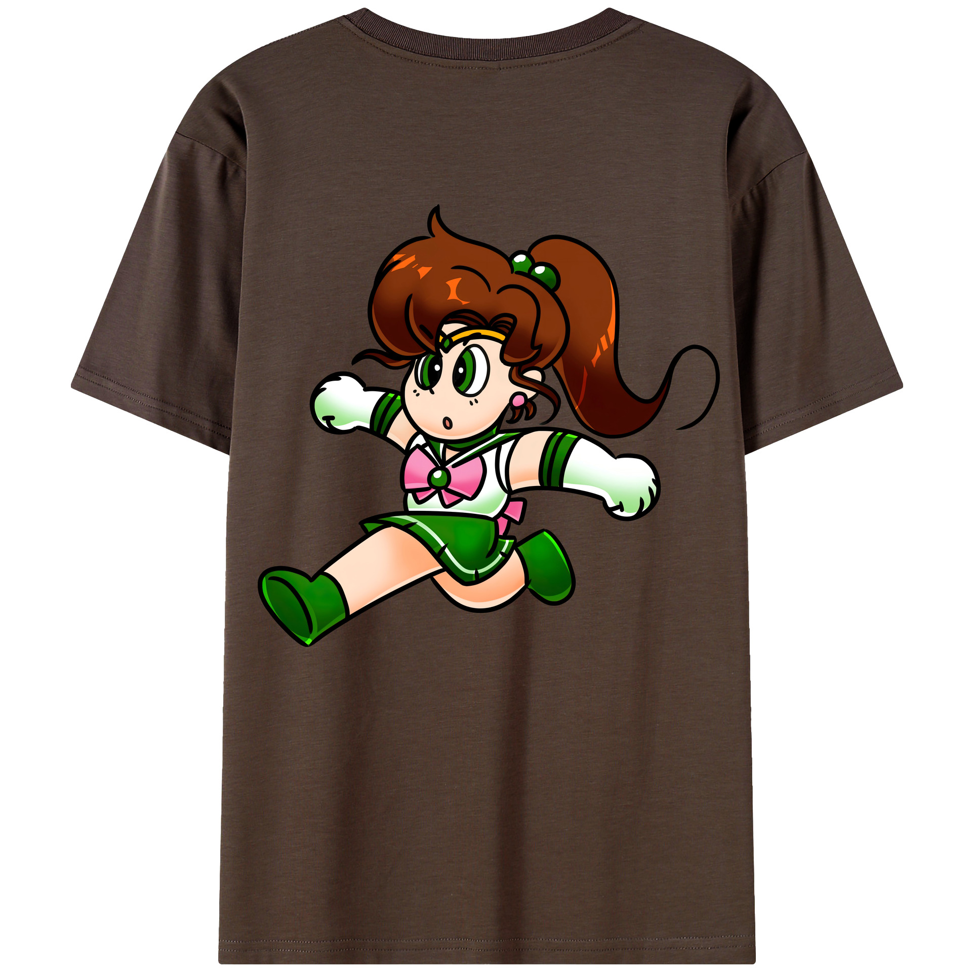 （画像用） 美少女戦士セーラームーン 木野 まこと きの まこと Sailor Moon Kino Makoto （セーラージュピター；Sailor Jupiter） 綿100％半袖Tシャツ（背面プリント）