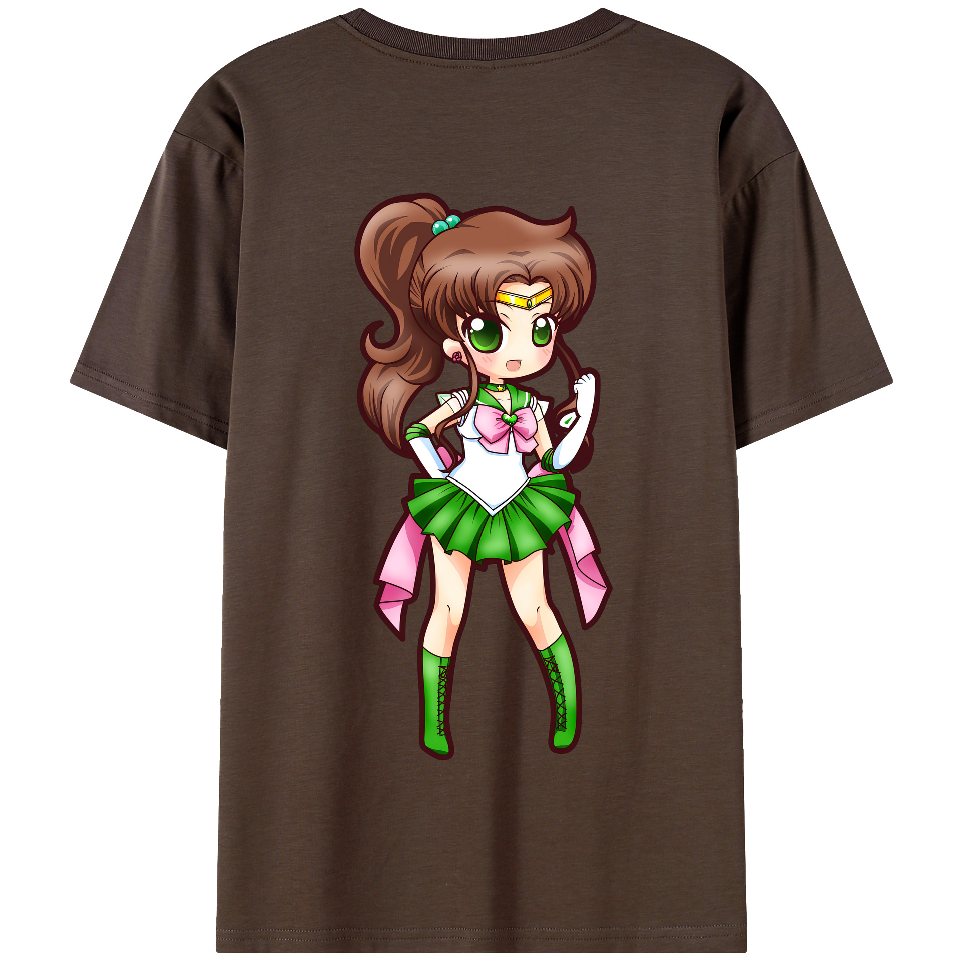 （画像用） 美少女戦士セーラームーン 木野 まこと きの まこと Sailor Moon Kino Makoto （セーラージュピター；Sailor Jupiter） 綿100％半袖Tシャツ（背面プリント）