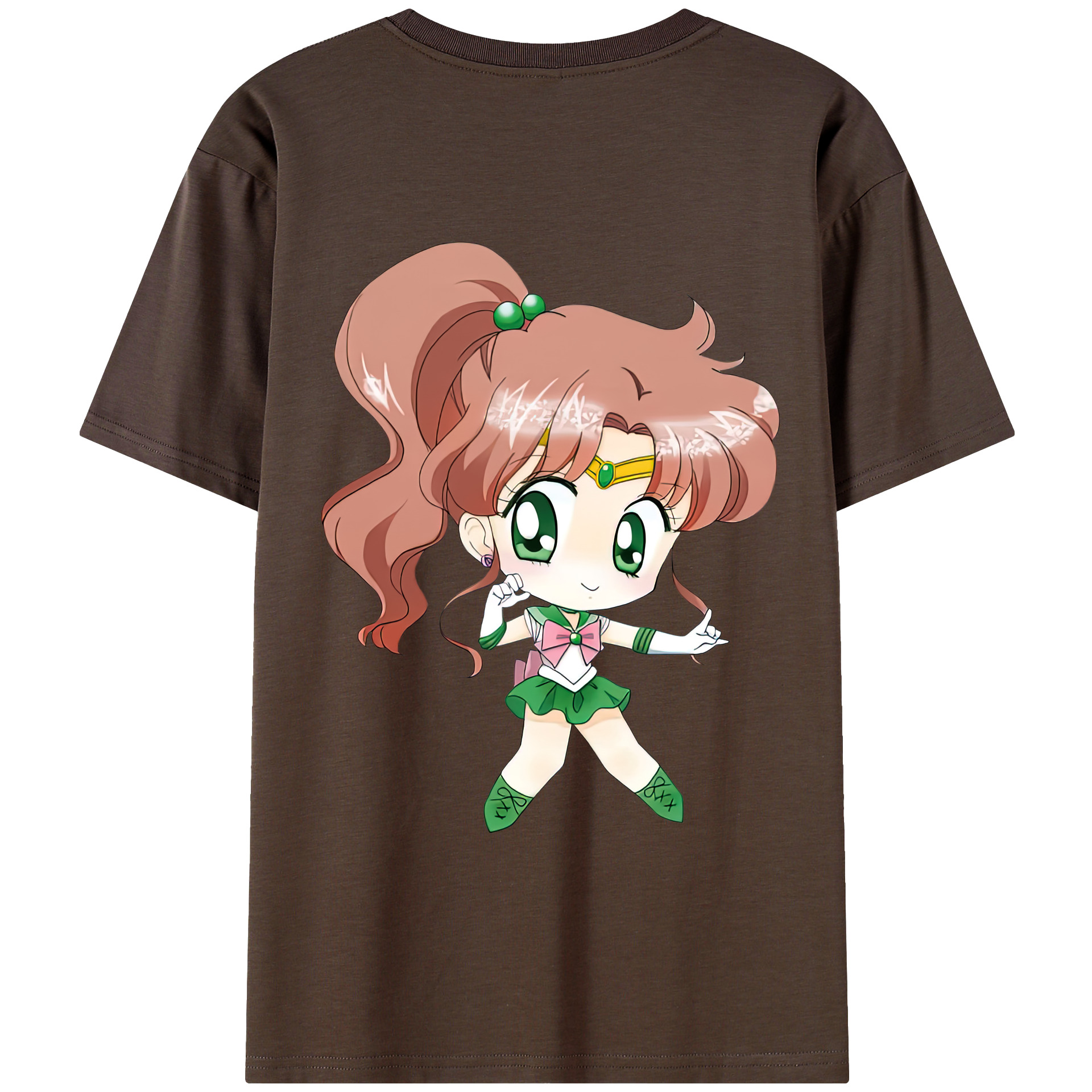 （画像用） 美少女戦士セーラームーン 木野 まこと きの まこと Sailor Moon Kino Makoto （セーラージュピター；Sailor Jupiter） 綿100％半袖Tシャツ（背面プリント）
