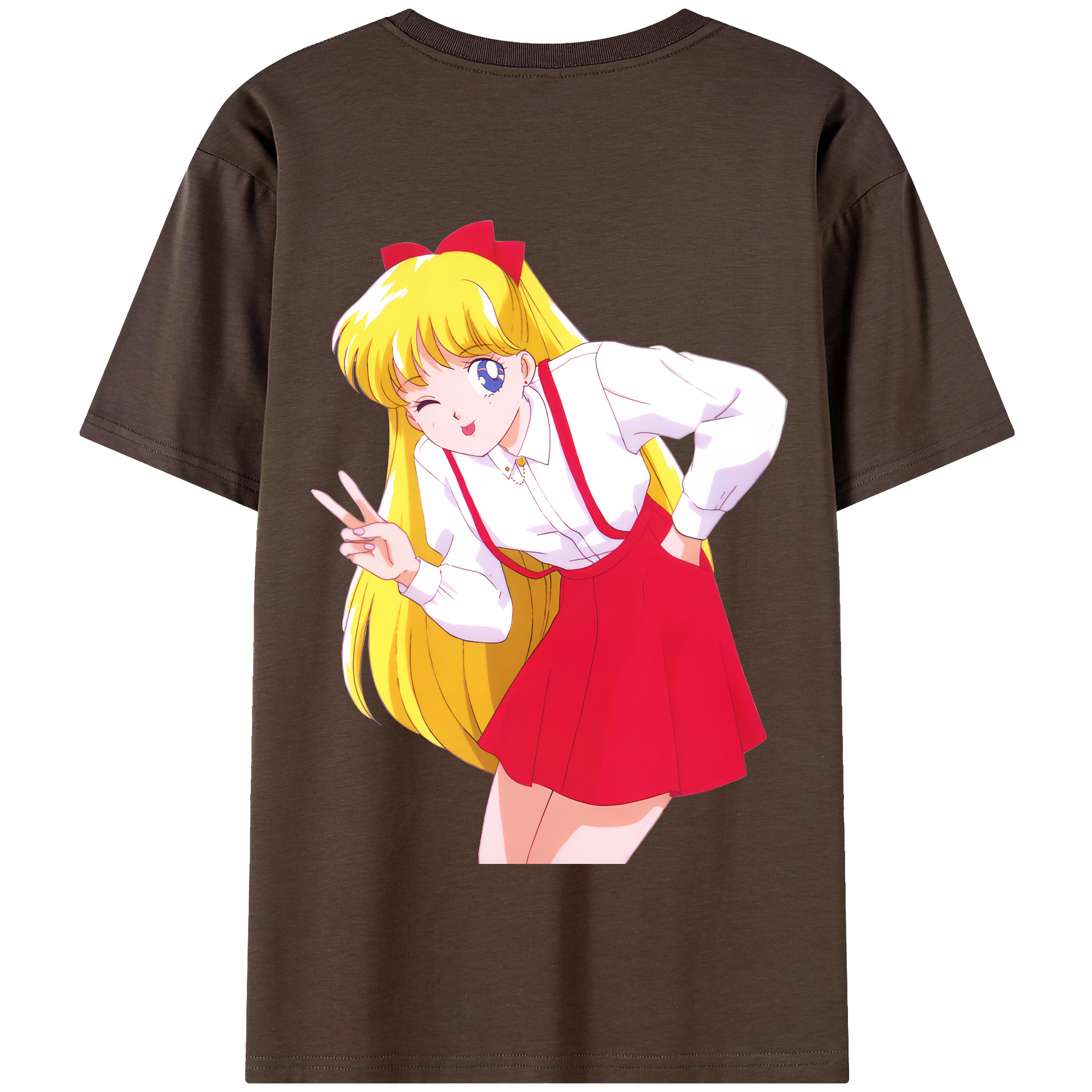 （画像用） 美少女戦士セーラームーン 愛野 美奈子 あいの みなこ Sailor Moon Aino Minako 綿100％半袖Tシャツ（背面プリント）