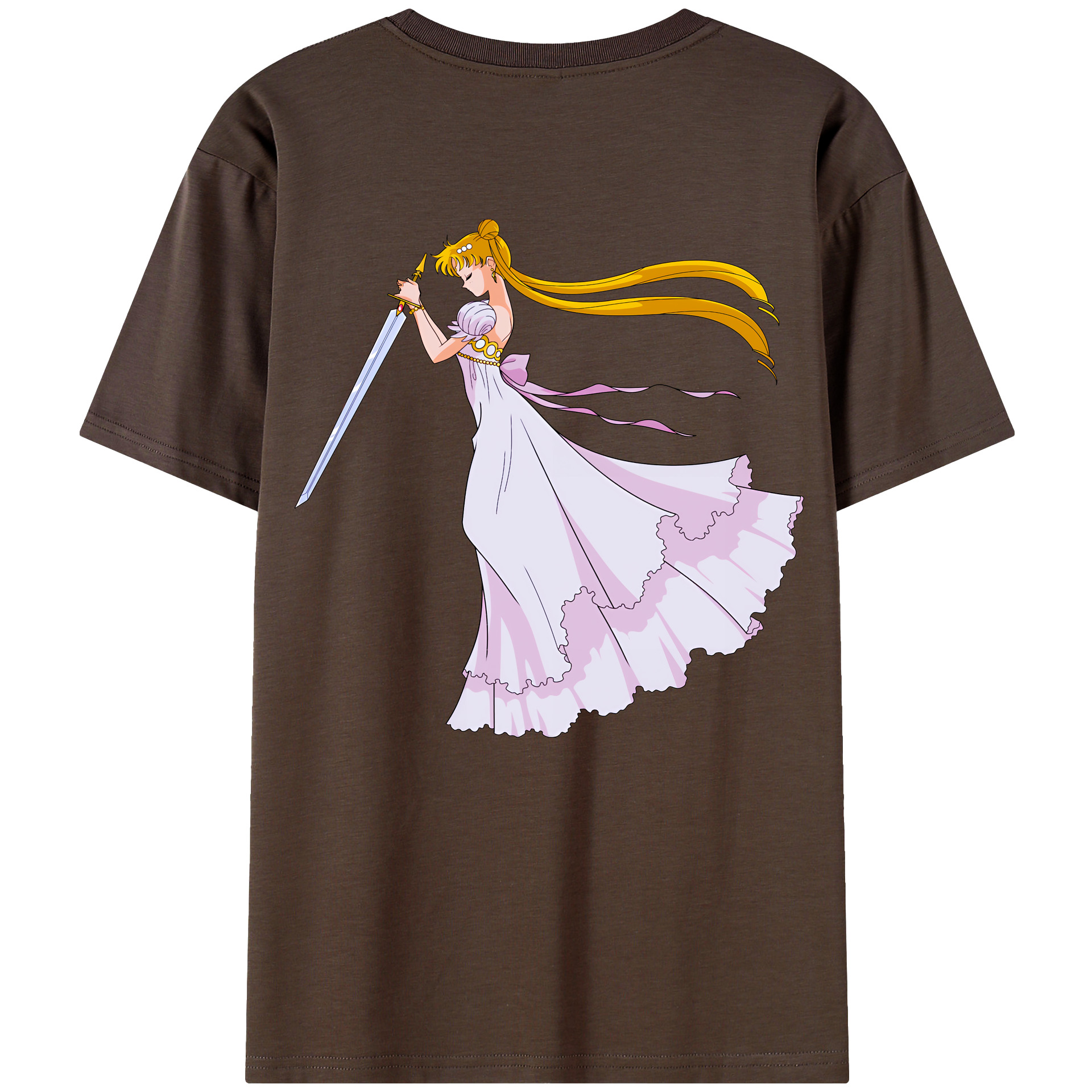 （画像用） 美少女戦士セーラームーン 愛野 美奈子 あいの みなこ Sailor Moon Aino Minako 綿100％半袖Tシャツ（背面プリント）