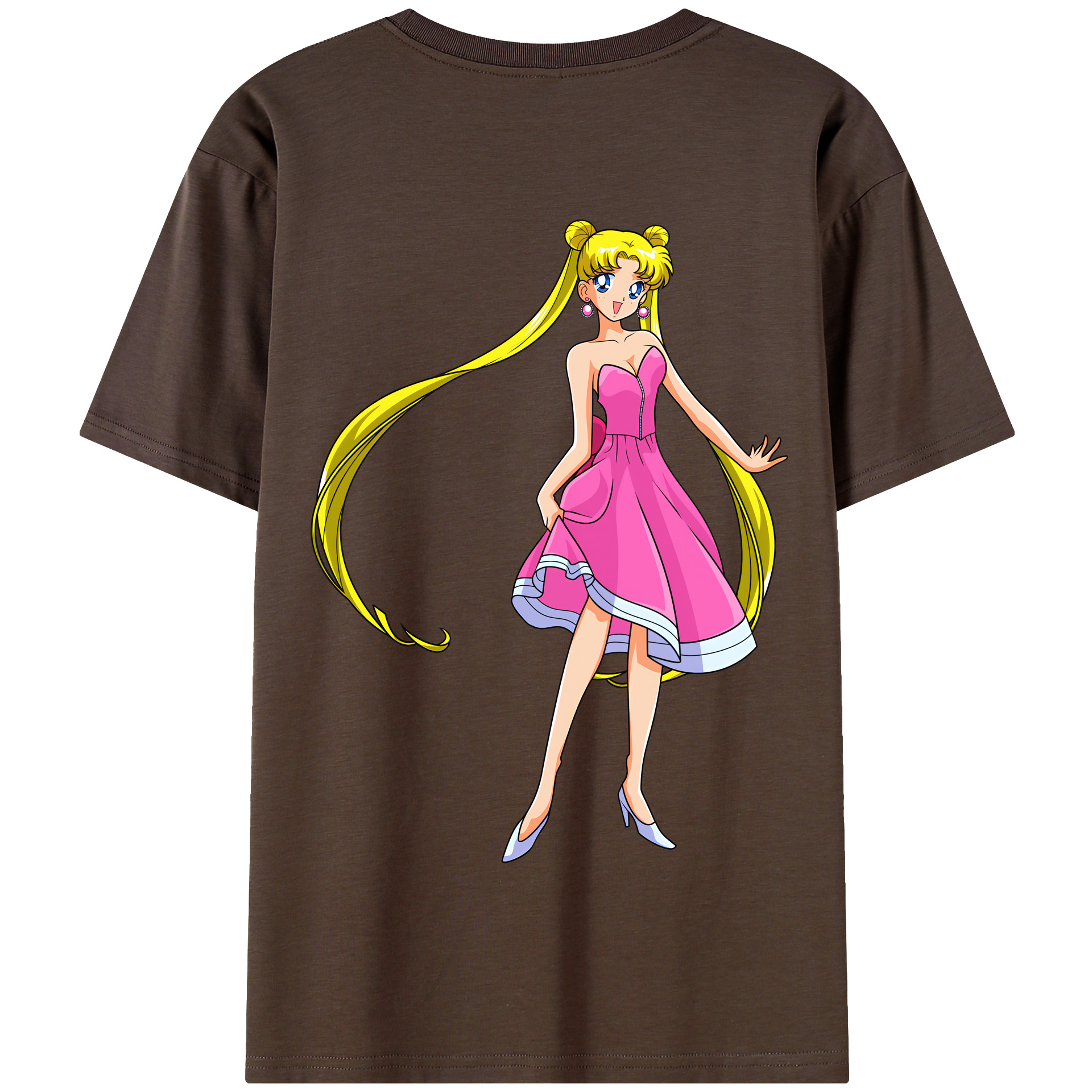 （画像用） 美少女戦士セーラームーン 愛野 美奈子 あいの みなこ Sailor Moon Aino Minako 綿100％半袖Tシャツ（背面プリント）